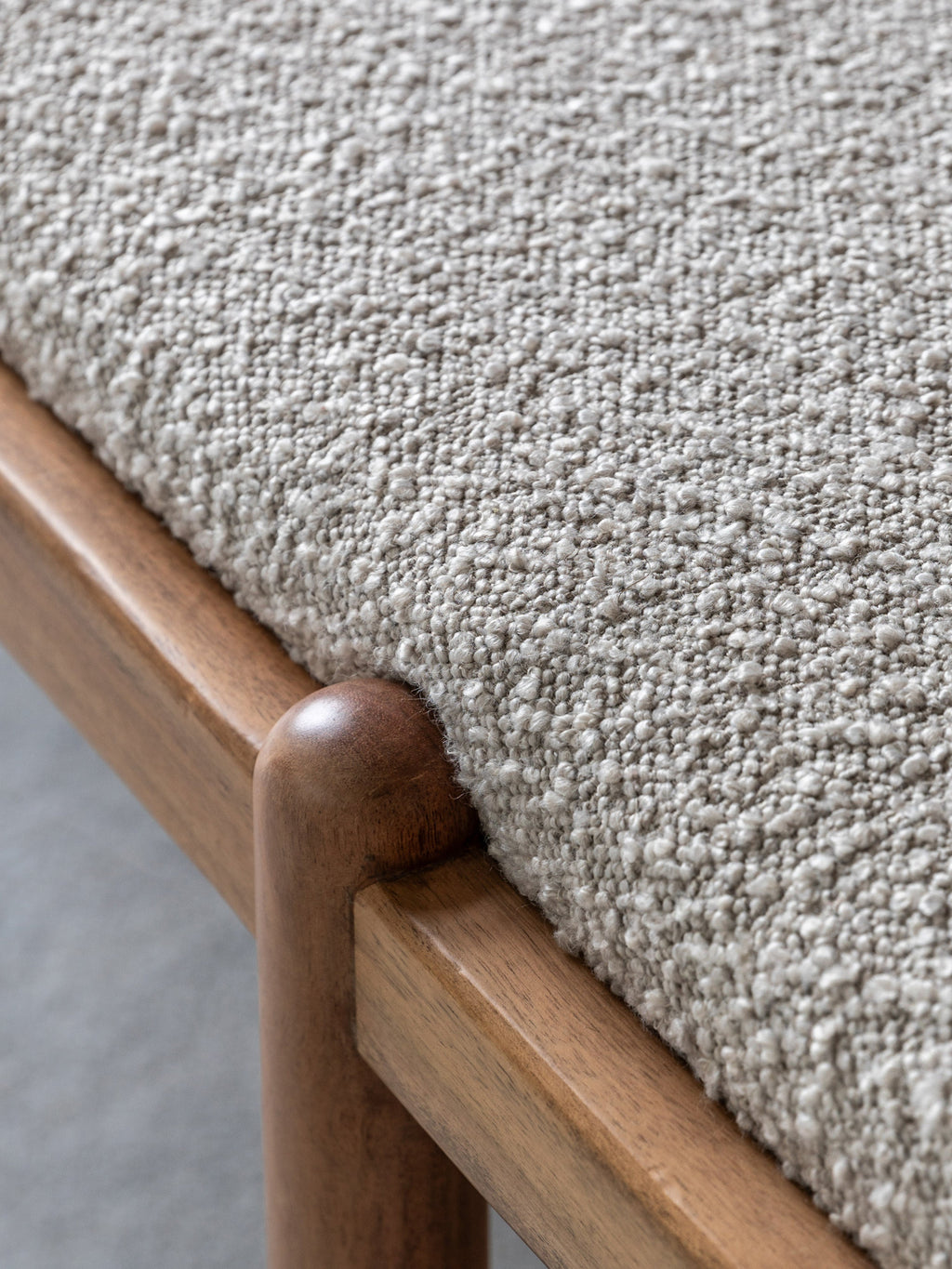 Cannes Upholstered Bouclé Bench