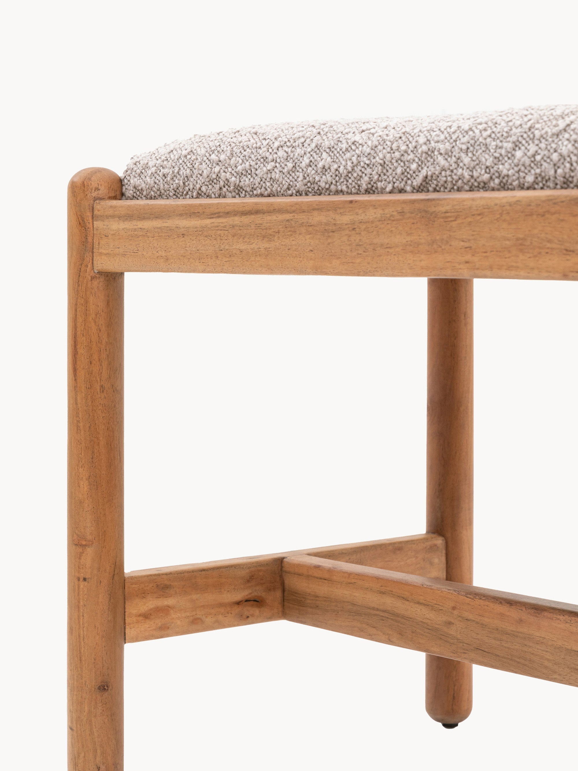 Cannes Upholstered Bouclé Bench