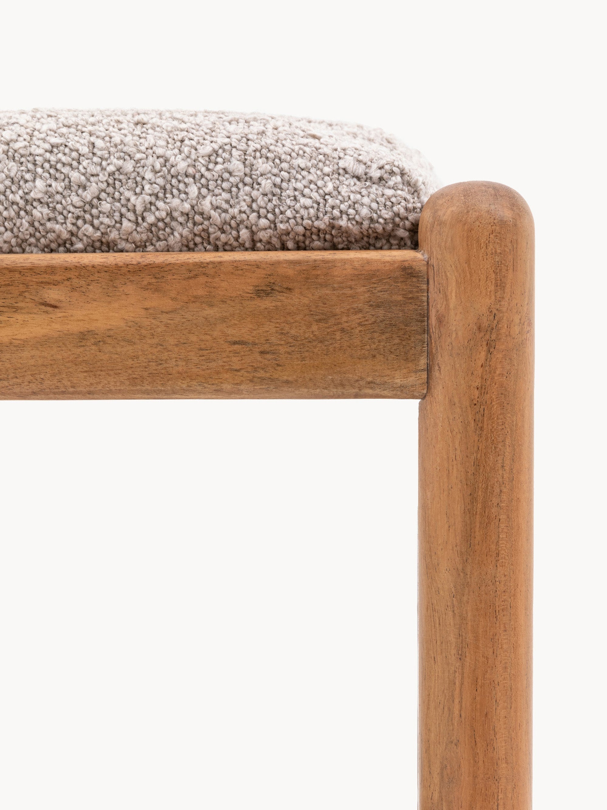 Cannes Upholstered Bouclé Bench