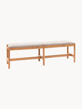 Gallery image 1 - Upholstered Bouclé Bench Cannes