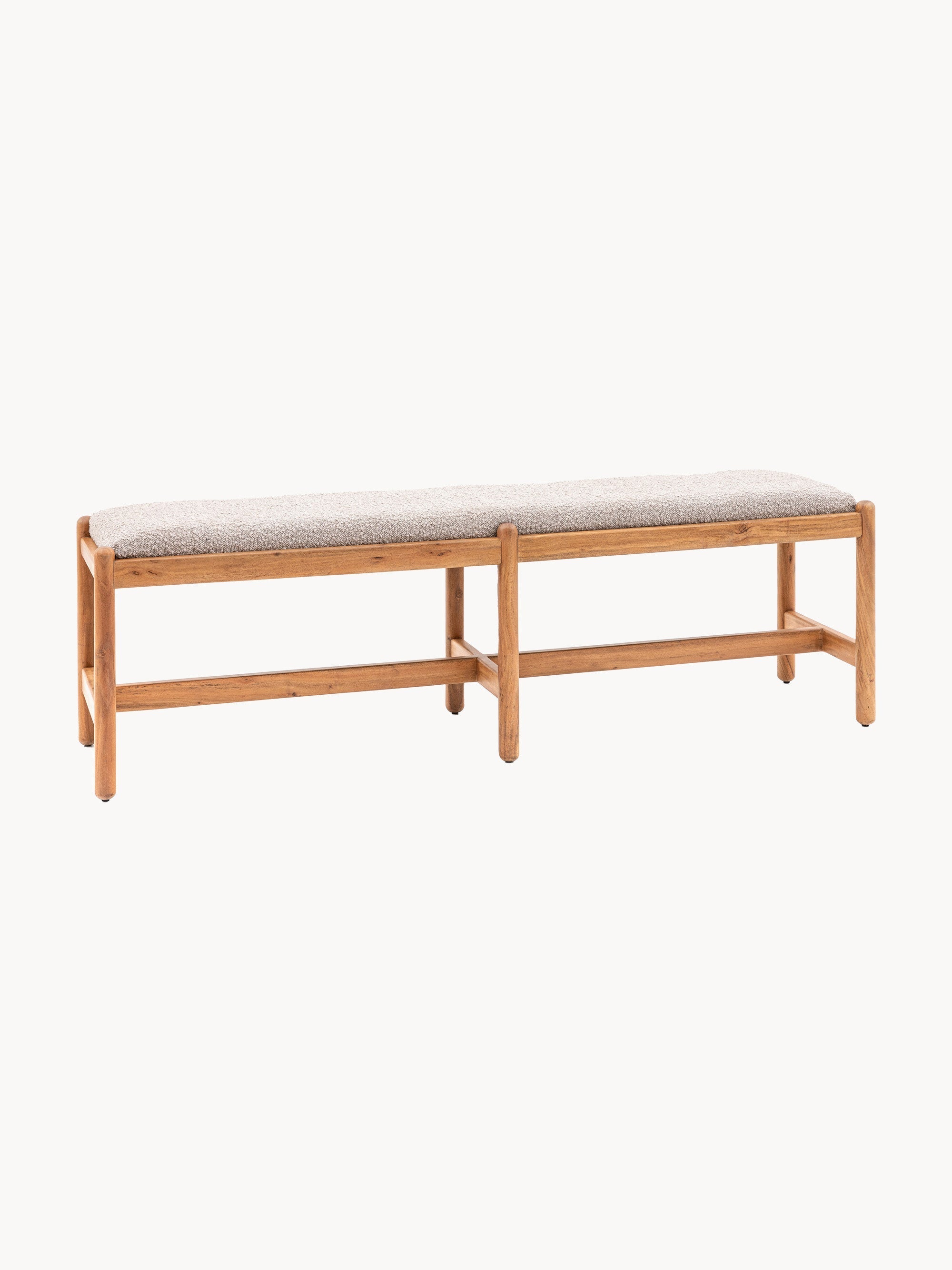 Gallery image 1 - Upholstered Bouclé Bench Cannes