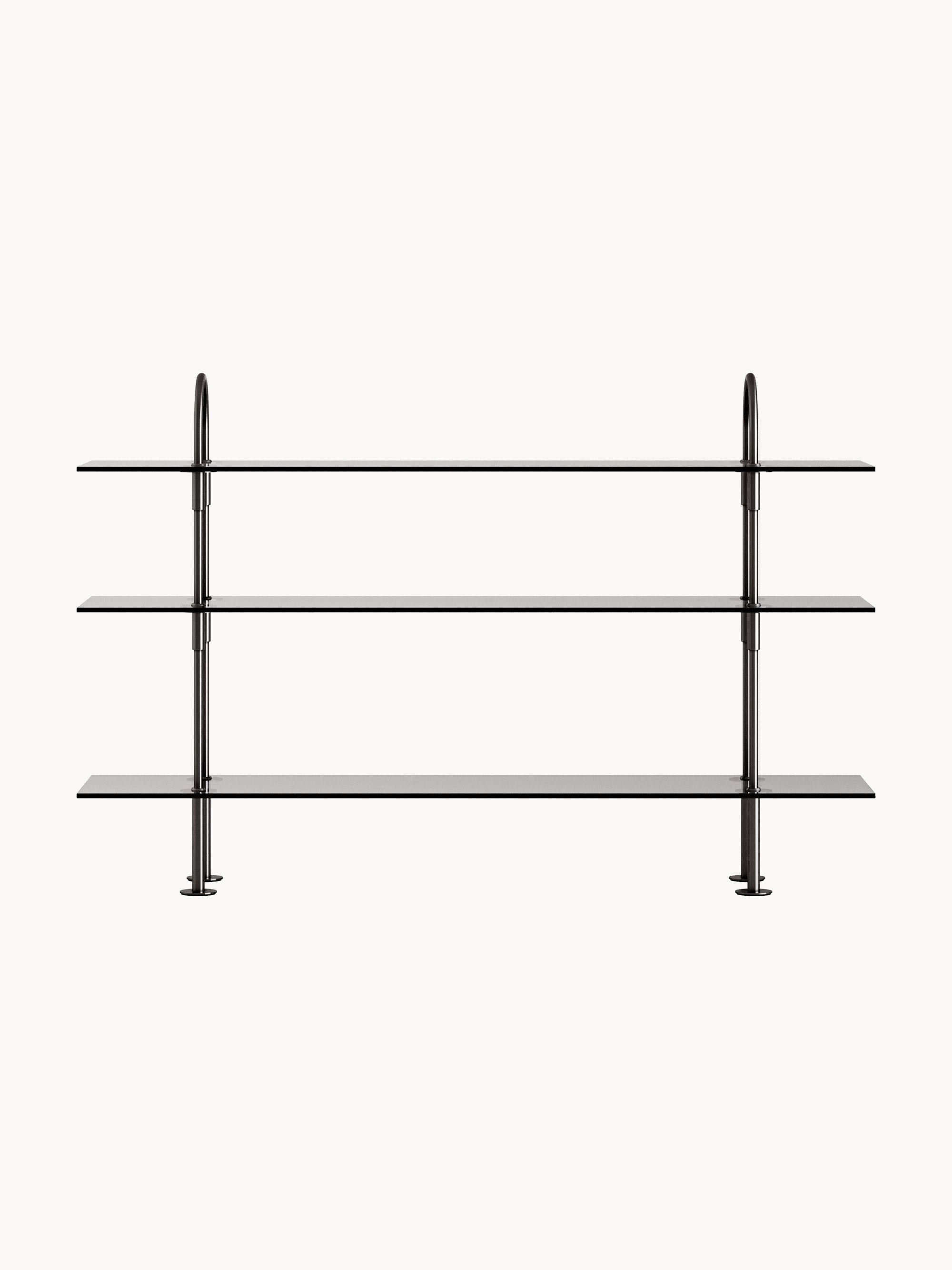 Keen Shelving Unit with Glass Shelves