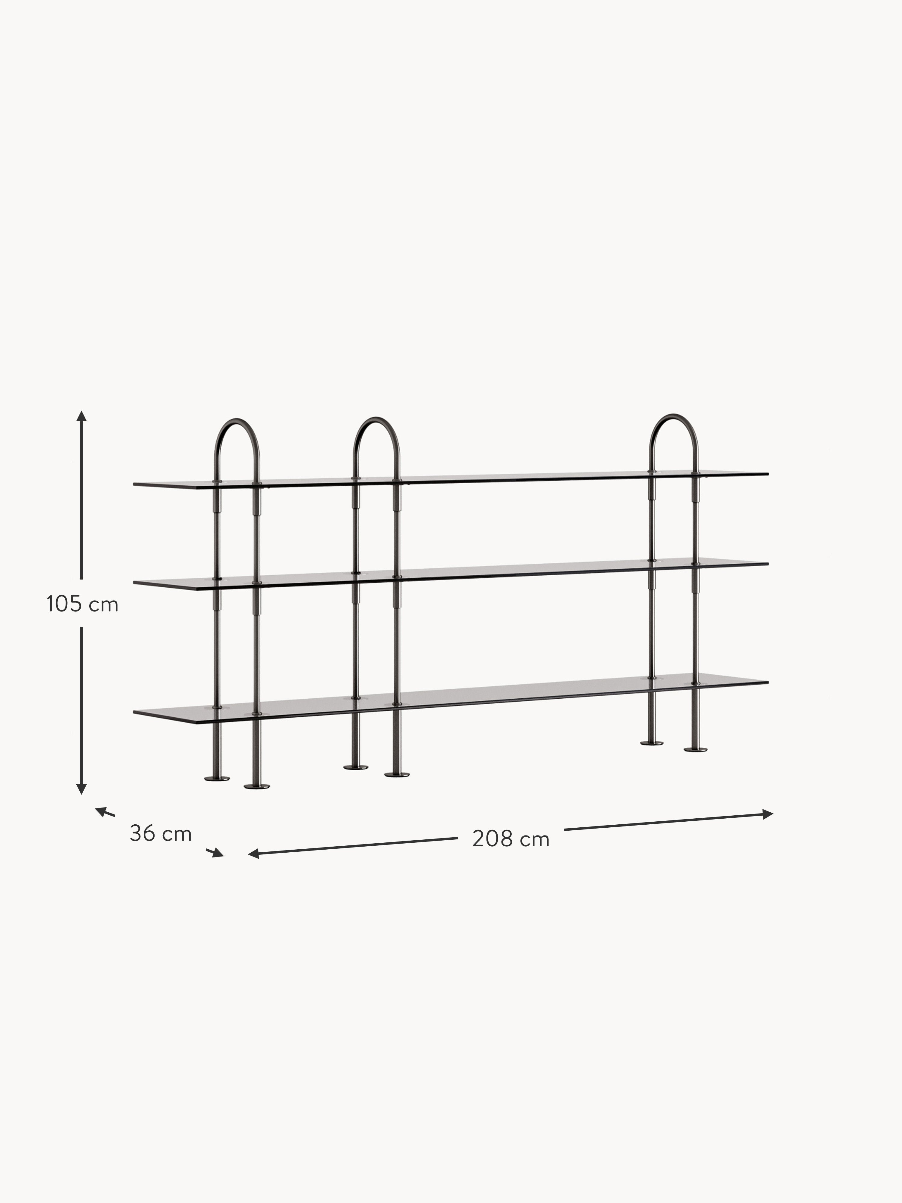 Keen Shelving Unit with Glass Shelves