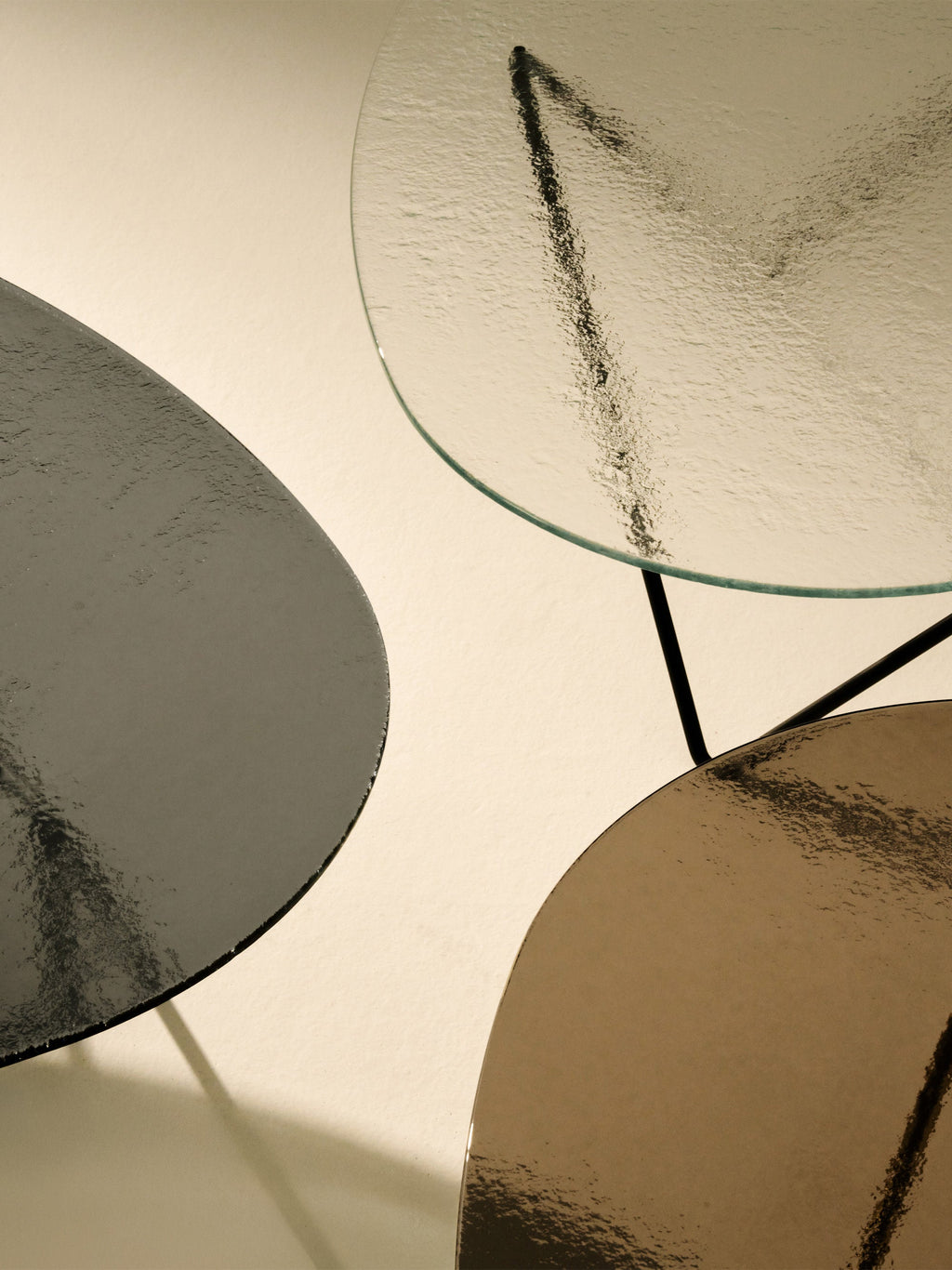 Pedrera Handmade Oval Coffee Table with Glass Top