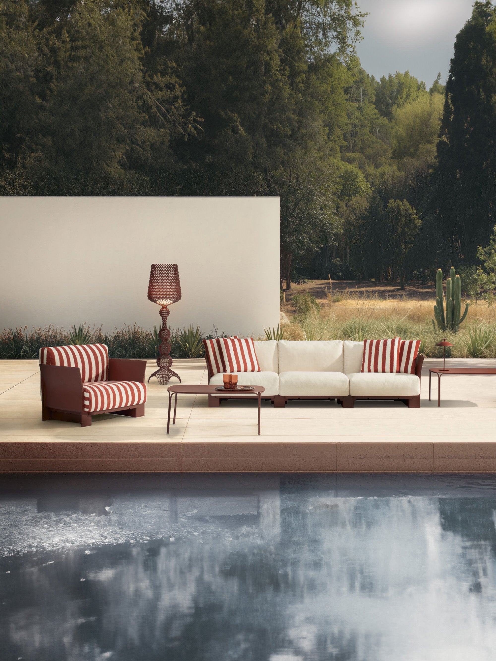 Kabuki Outdoor LED Floor Lamp, Dimmable