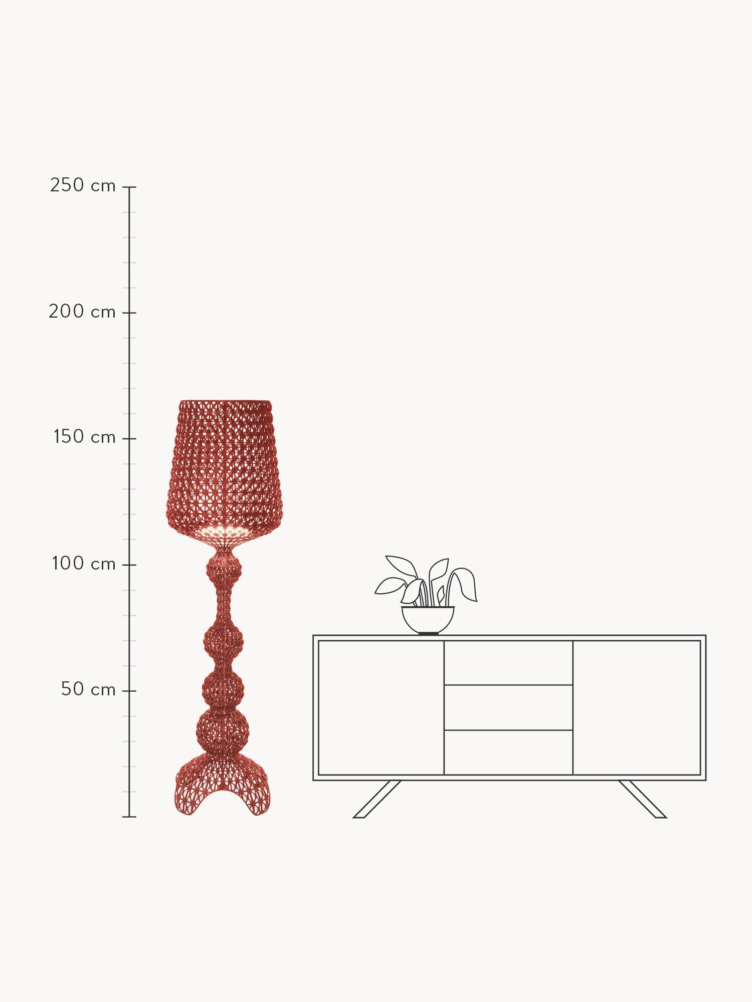 Kabuki Outdoor LED Floor Lamp, Dimmable