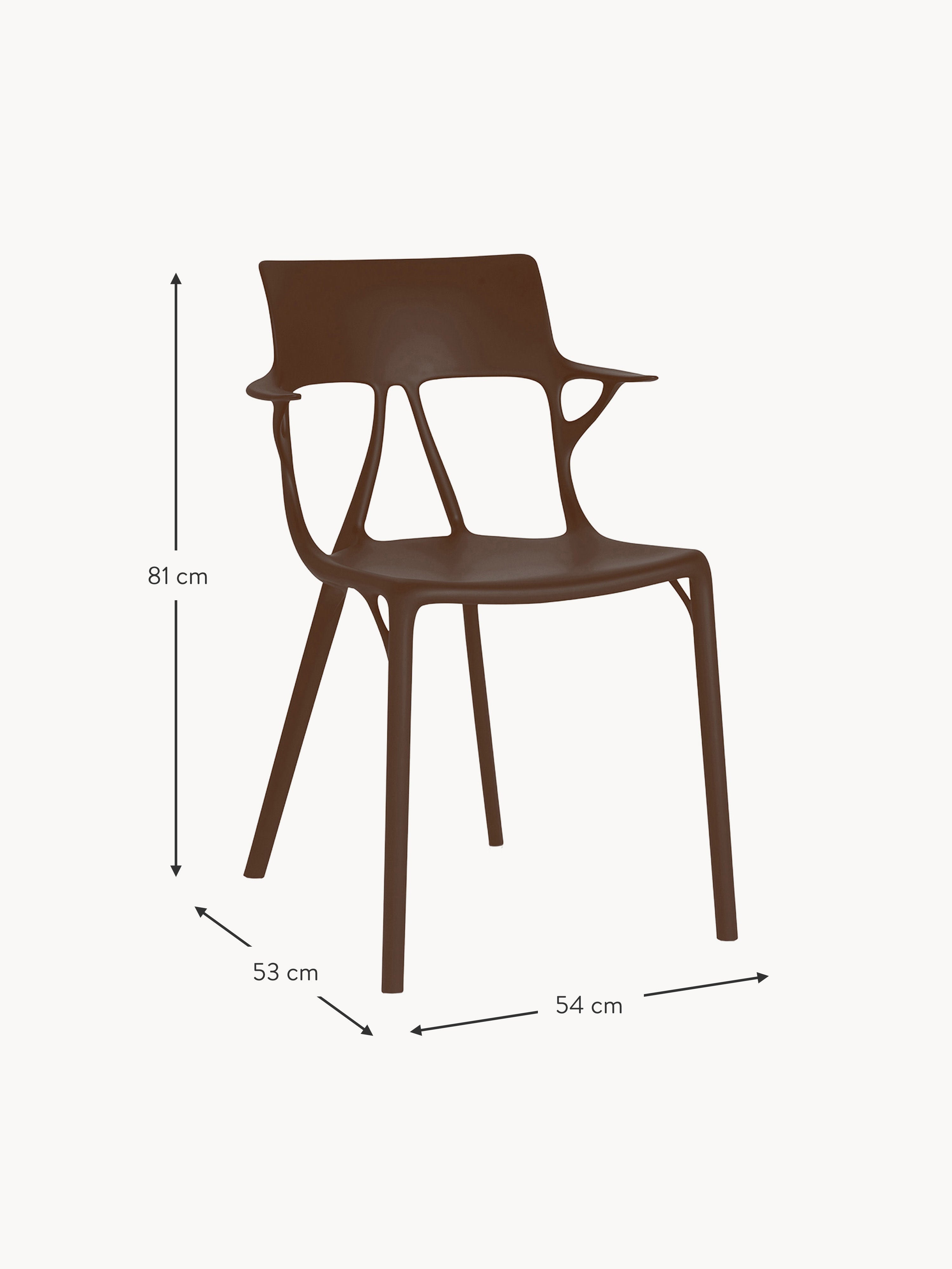 Garden Chairs A.I. with Armrests, Set of 2