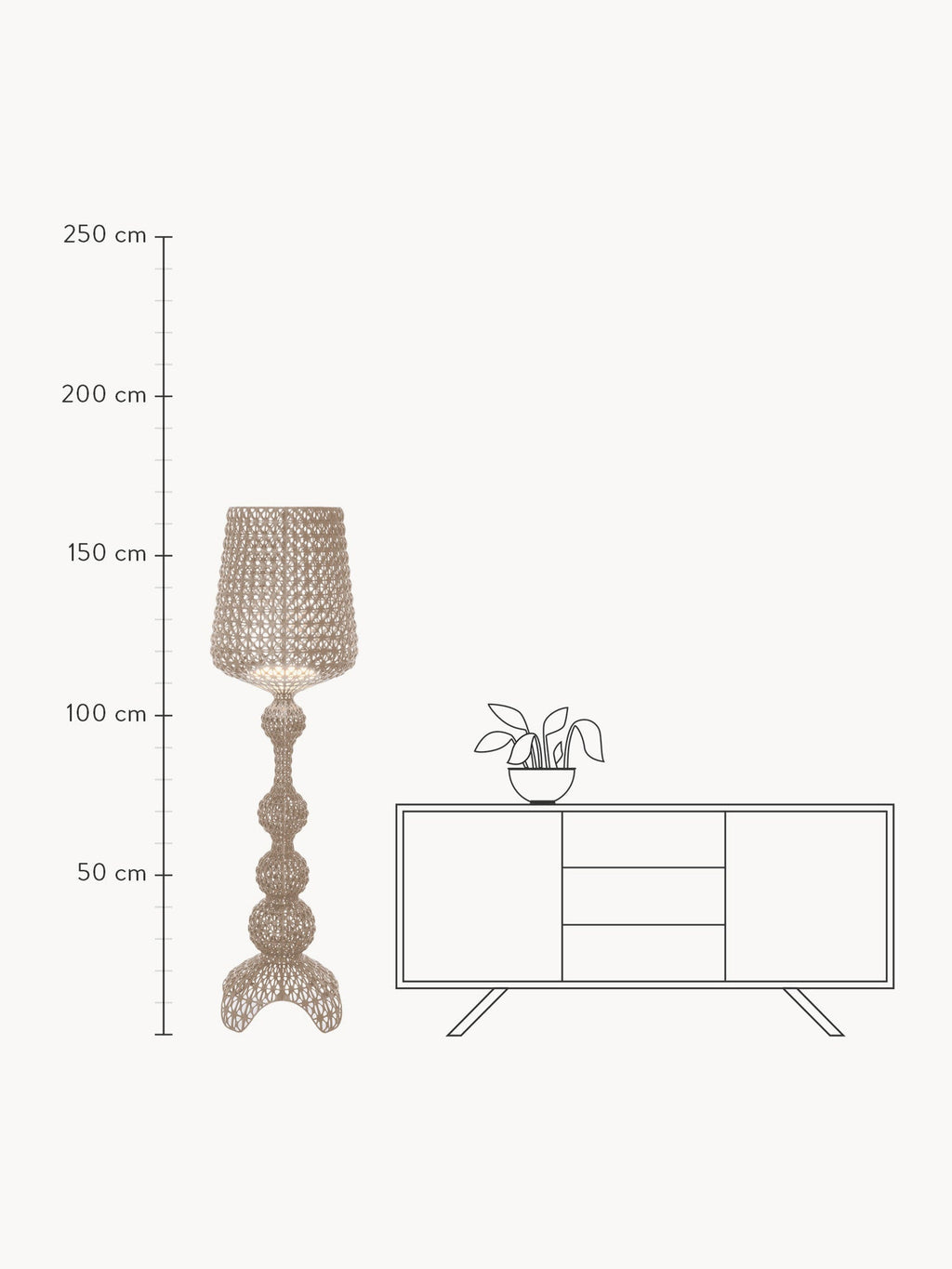 Kabuki Outdoor LED Floor Lamp, Dimmable