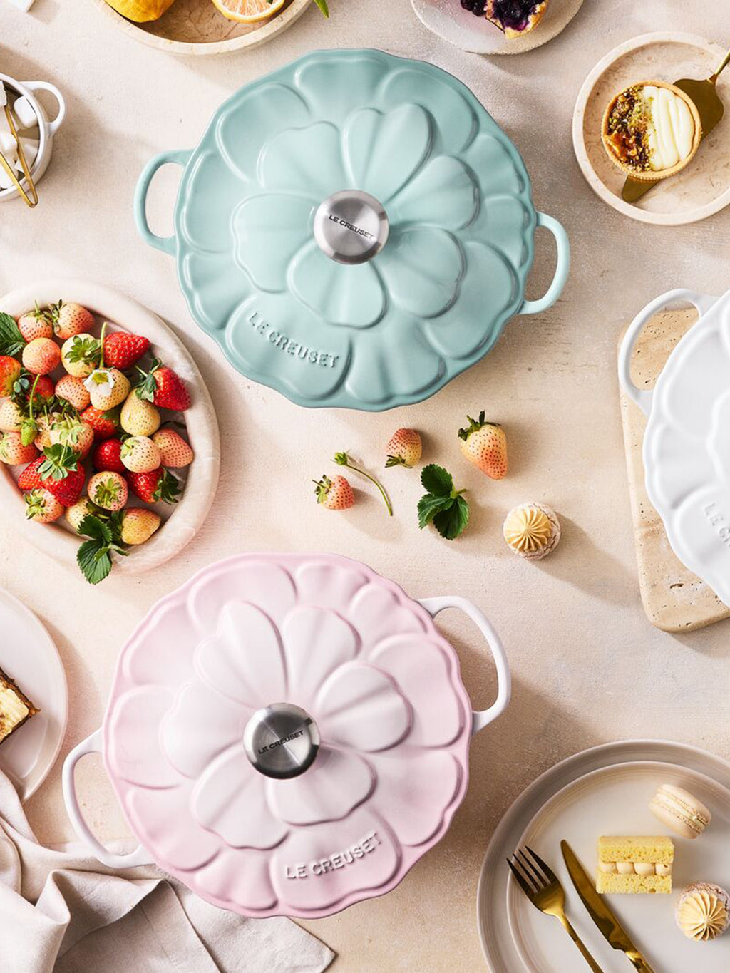 Petal Round Cast Iron Casserole