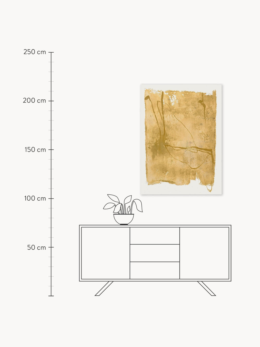 Layer Hand-Painted Canvas Art Yellow