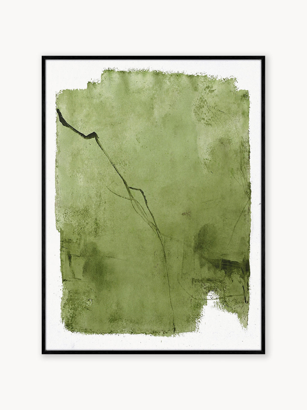 Gallery image 1 - Hand-Painted Canvas Art Green Layer