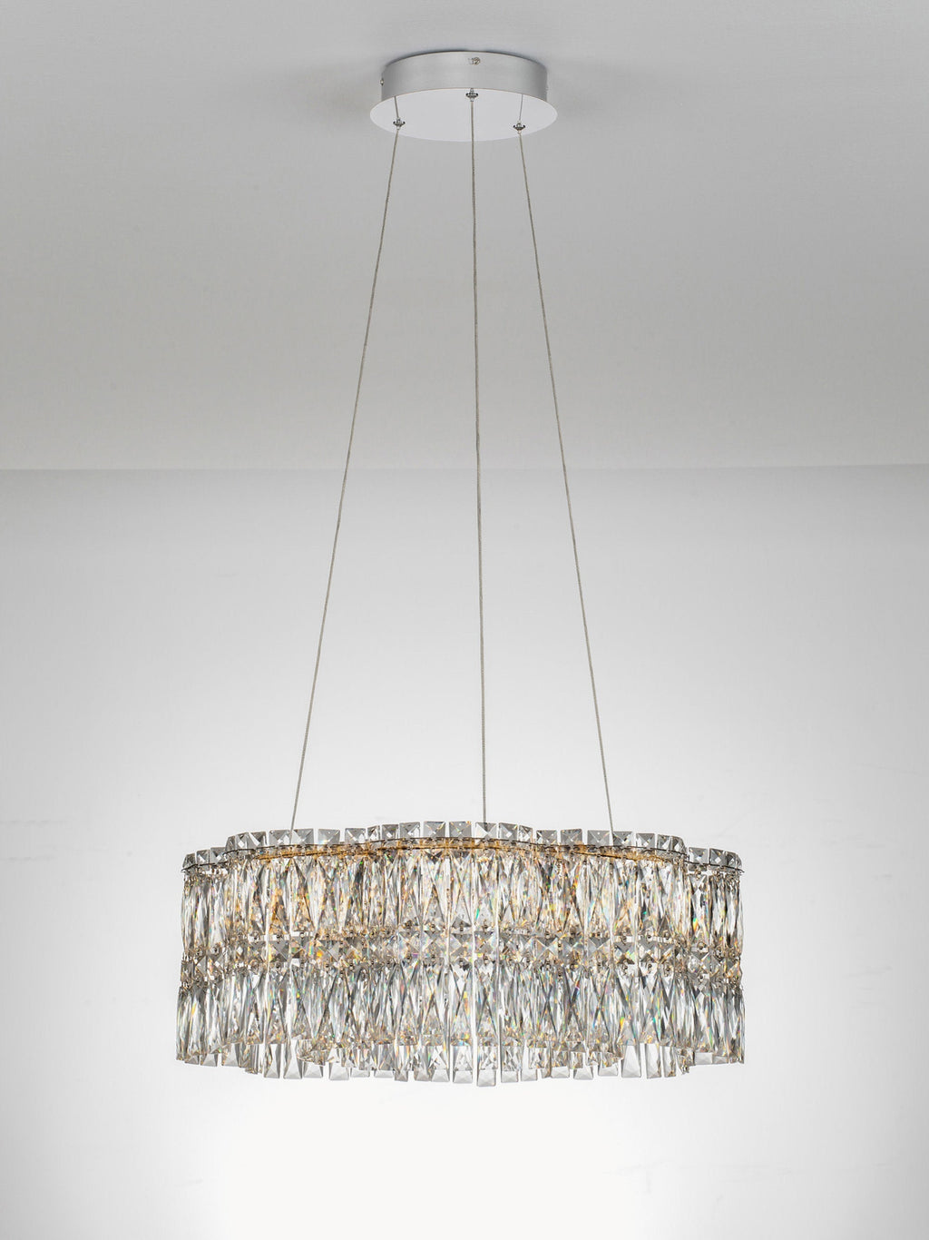Nuvia Dimmable LED Crystal Glass Chandelier