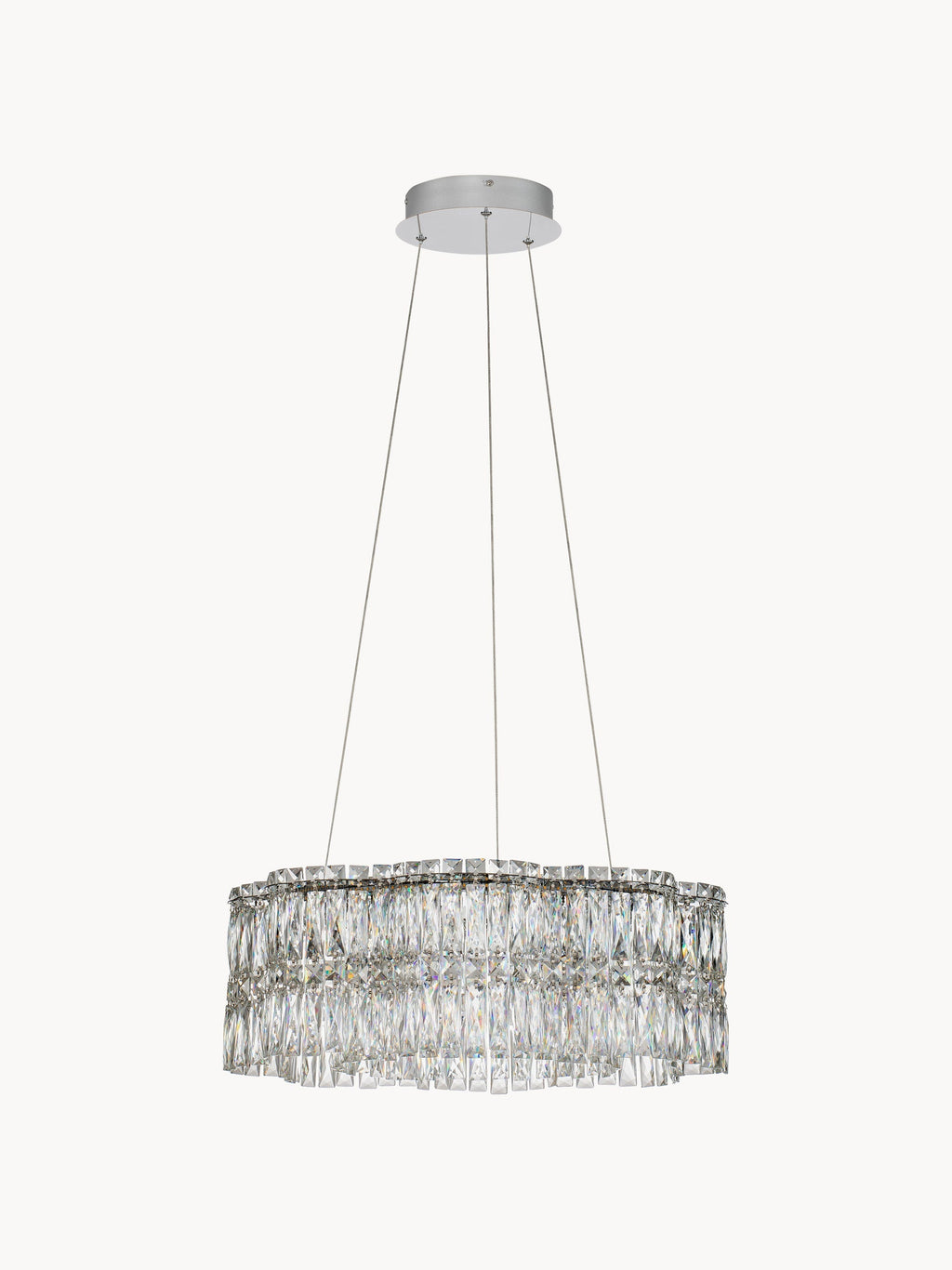 Nuvia Dimmable LED Crystal Glass Chandelier