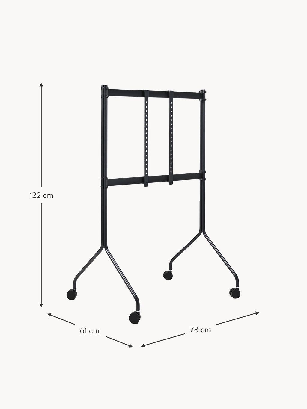 Tall TV Stand Moon Rollin' with Wheels