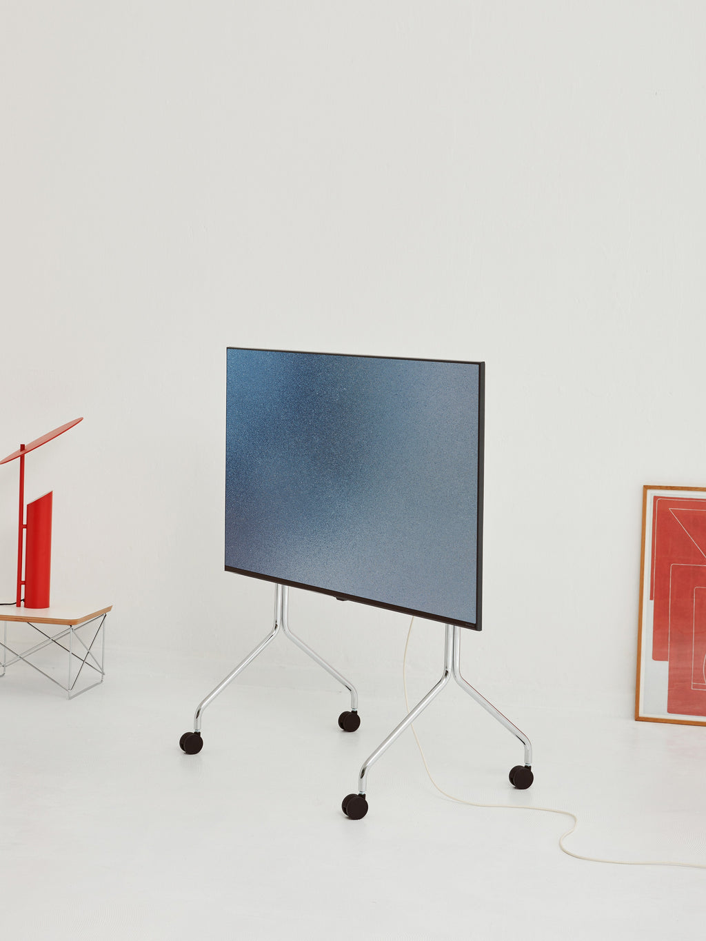 Tall TV Stand Moon Rollin' with Wheels