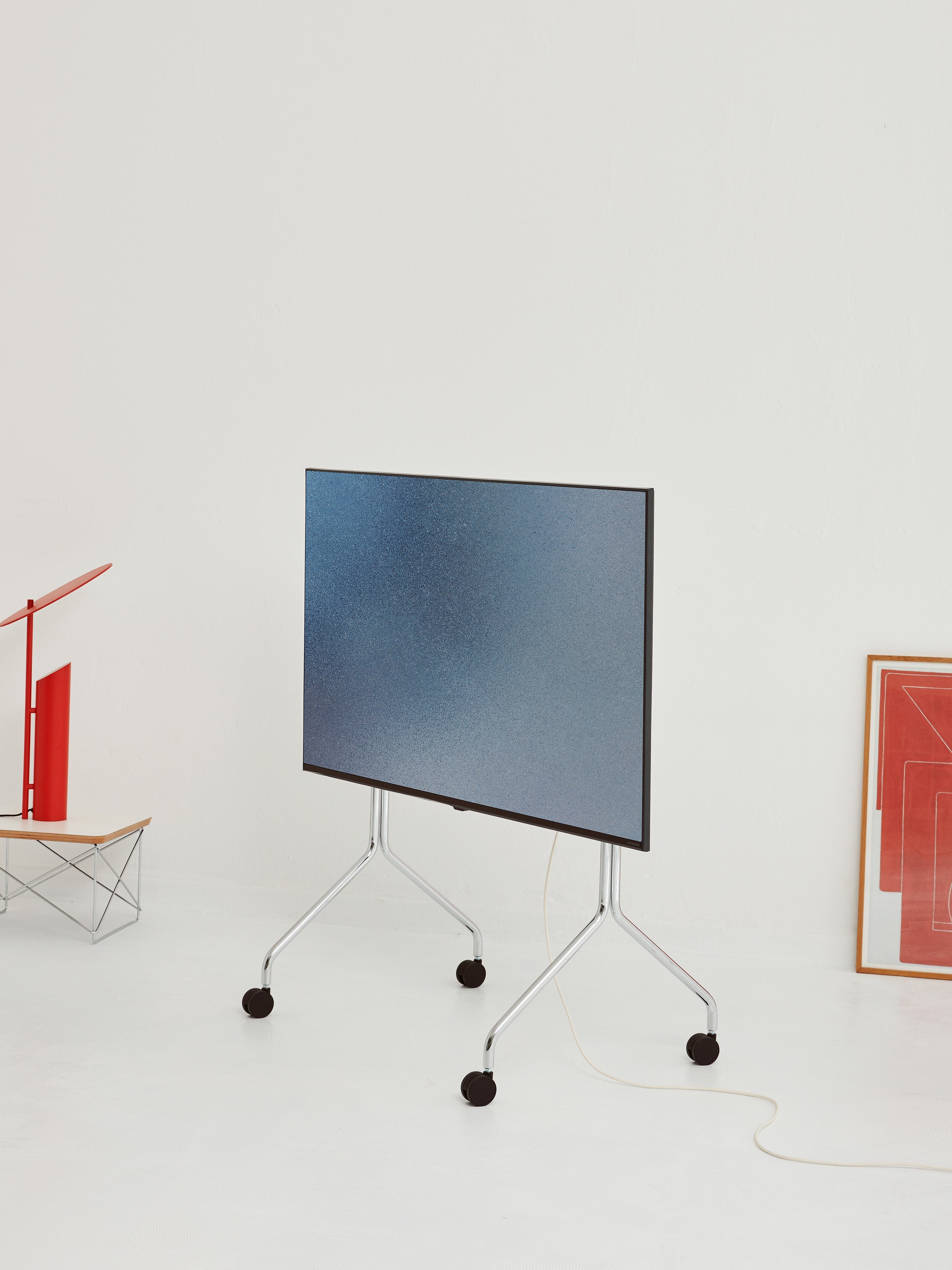 Tall TV Stand Moon Rollin' with Wheels