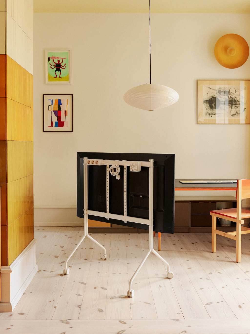 TV Stand Moon Rollin' with Wheels