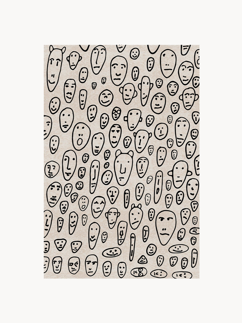 Faces Low-Pile Rug Floating