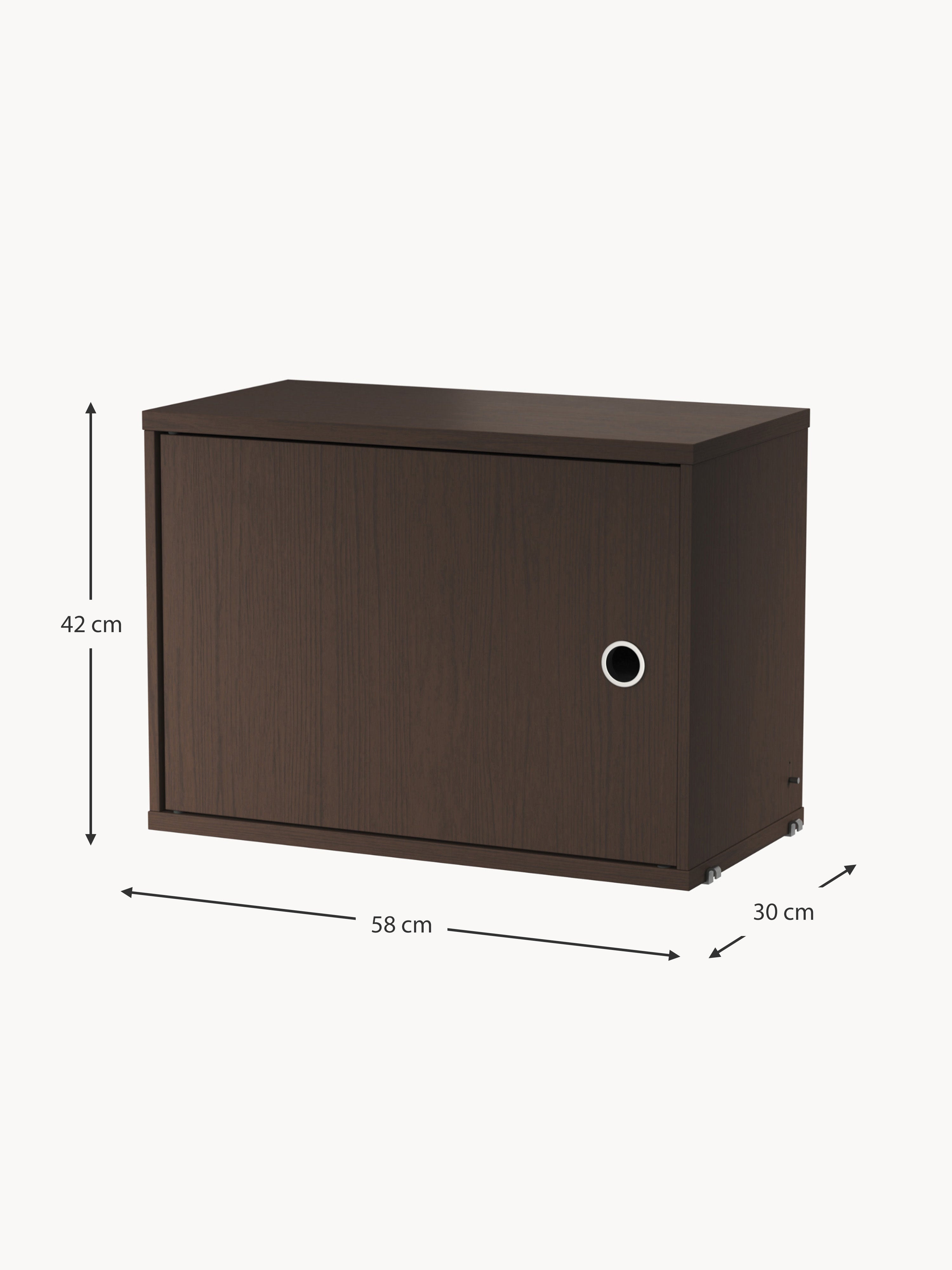 Cabinet String System with Swing Door, W 58 x D 30 cm