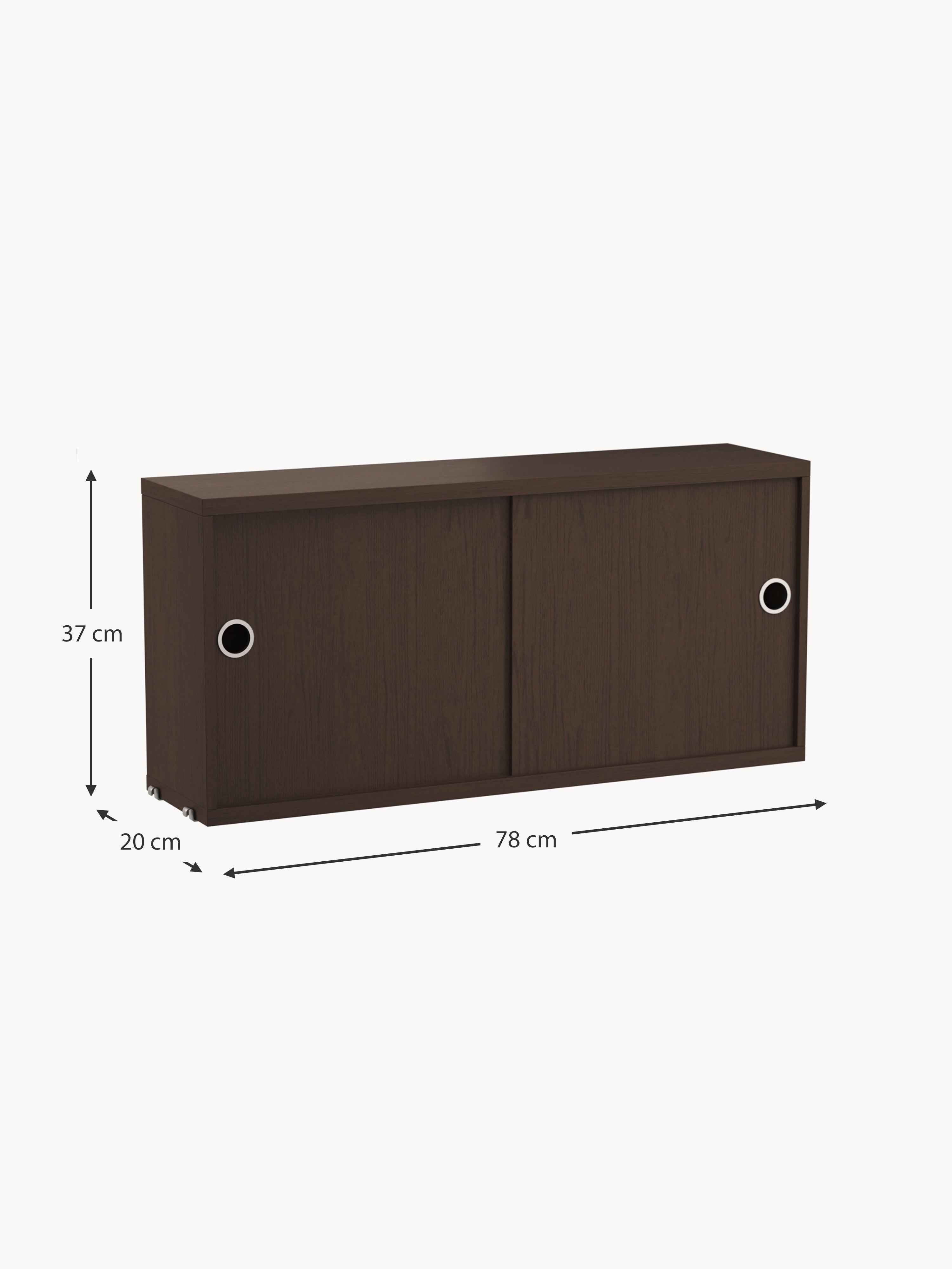 Cabinet String System with Sliding Doors, W 78 x D 20 cm