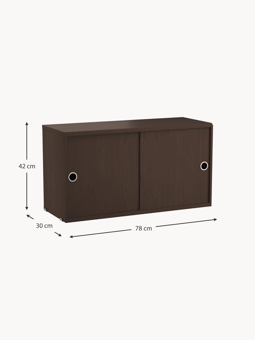 Cabinet String System with Sliding Doors, W 78 x D 30 cm