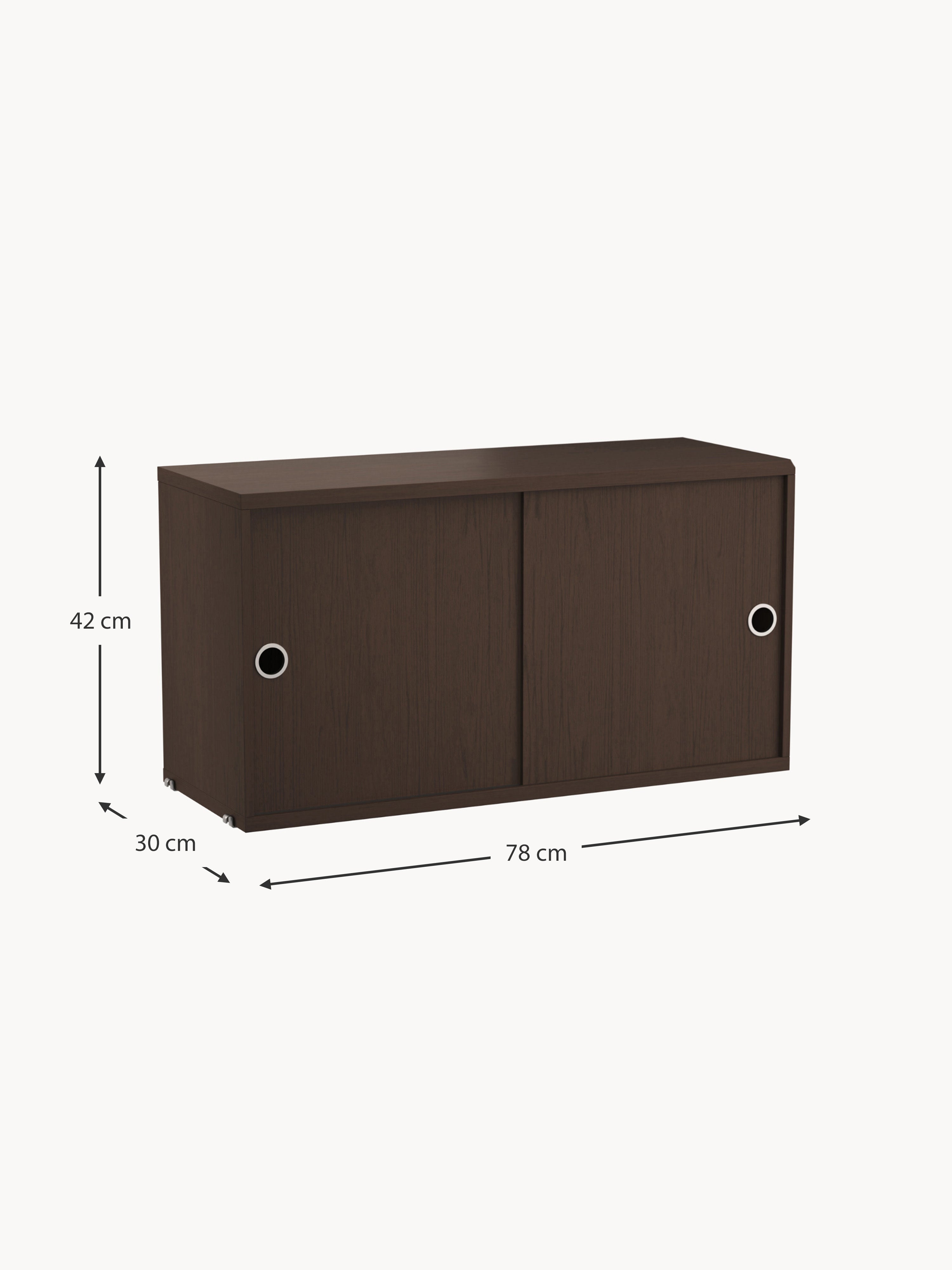 Cabinet String System with Sliding Doors, W 78 x D 30 cm