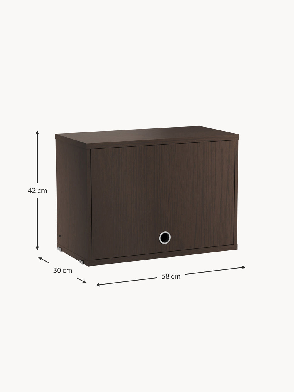 Cabinet String System with Flip Door, W 58 x D 30 cm