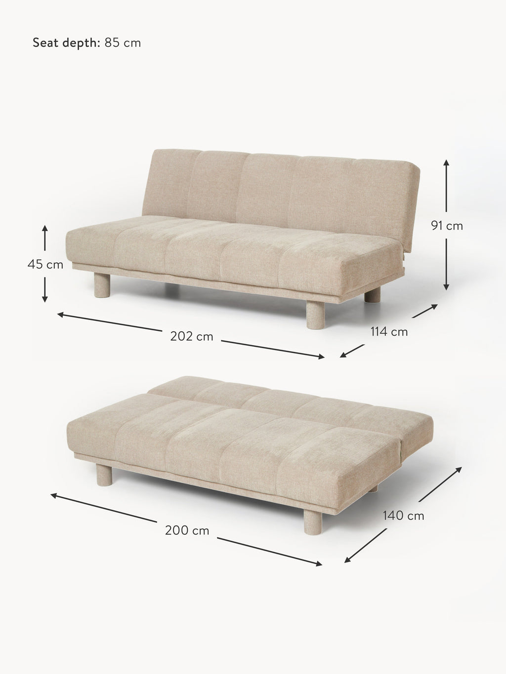Herta Sofa Bed (3-seater)