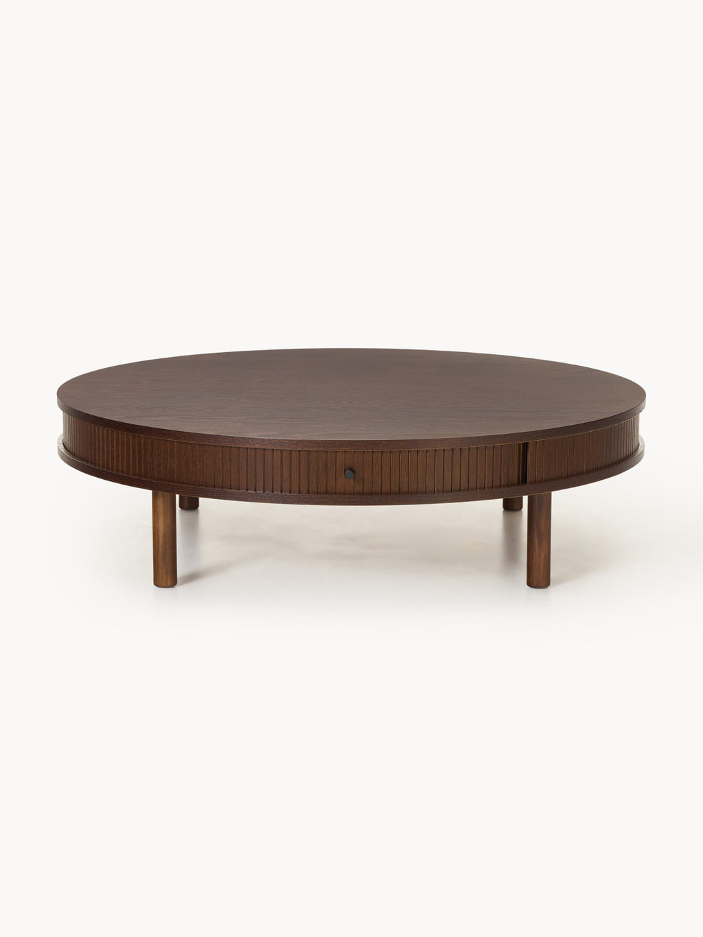 Calary Coffee Table with Fluted Front, Ø 110 cm