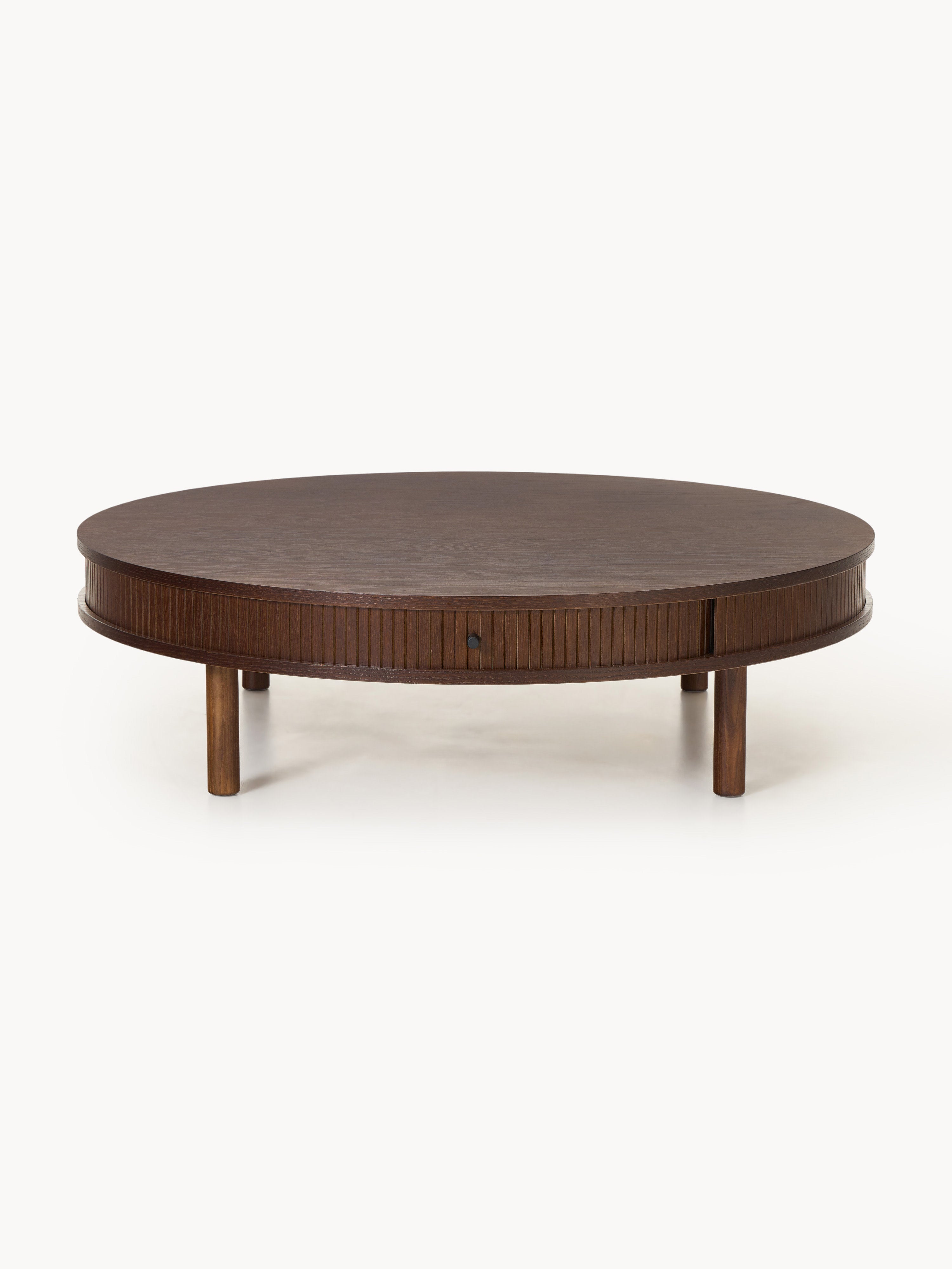 Calary Coffee Table with Fluted Front, Ø 110 cm