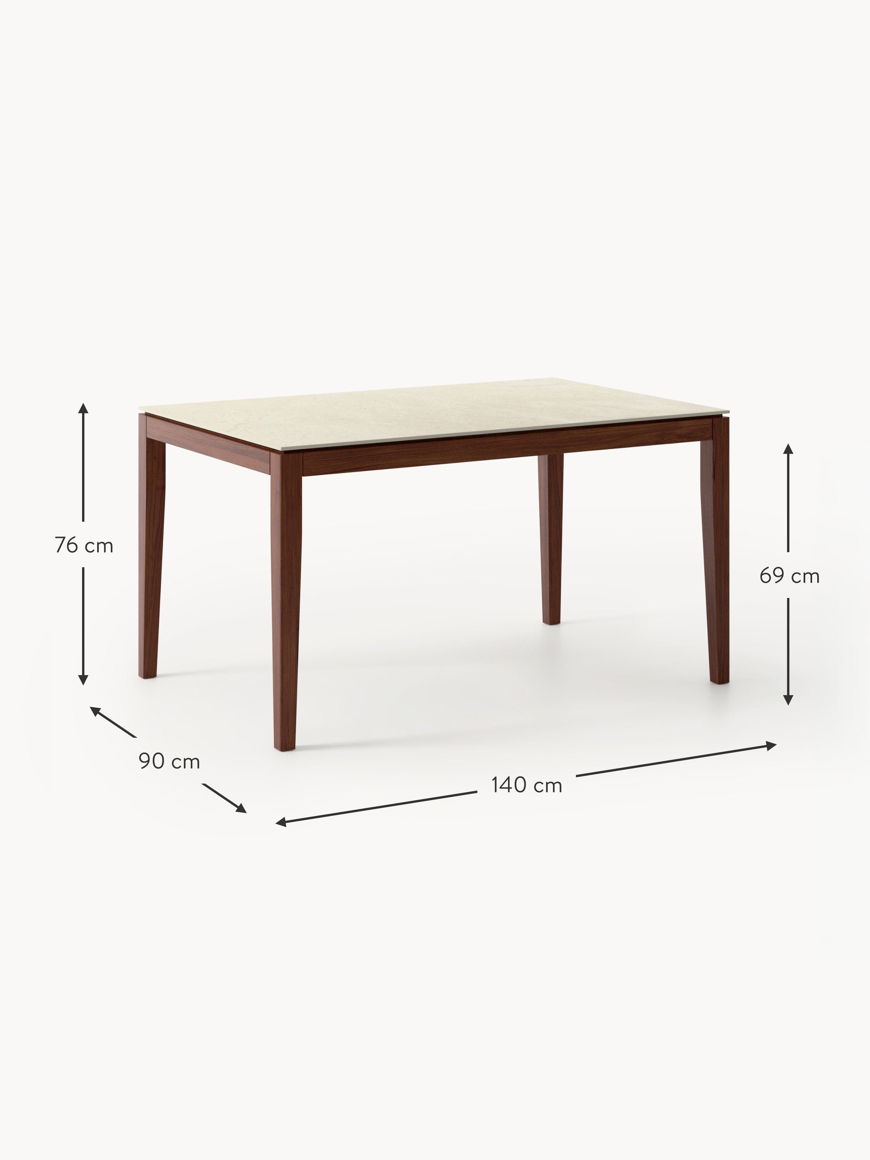 Jackson Travertine Effect Dining Table, in various sizes