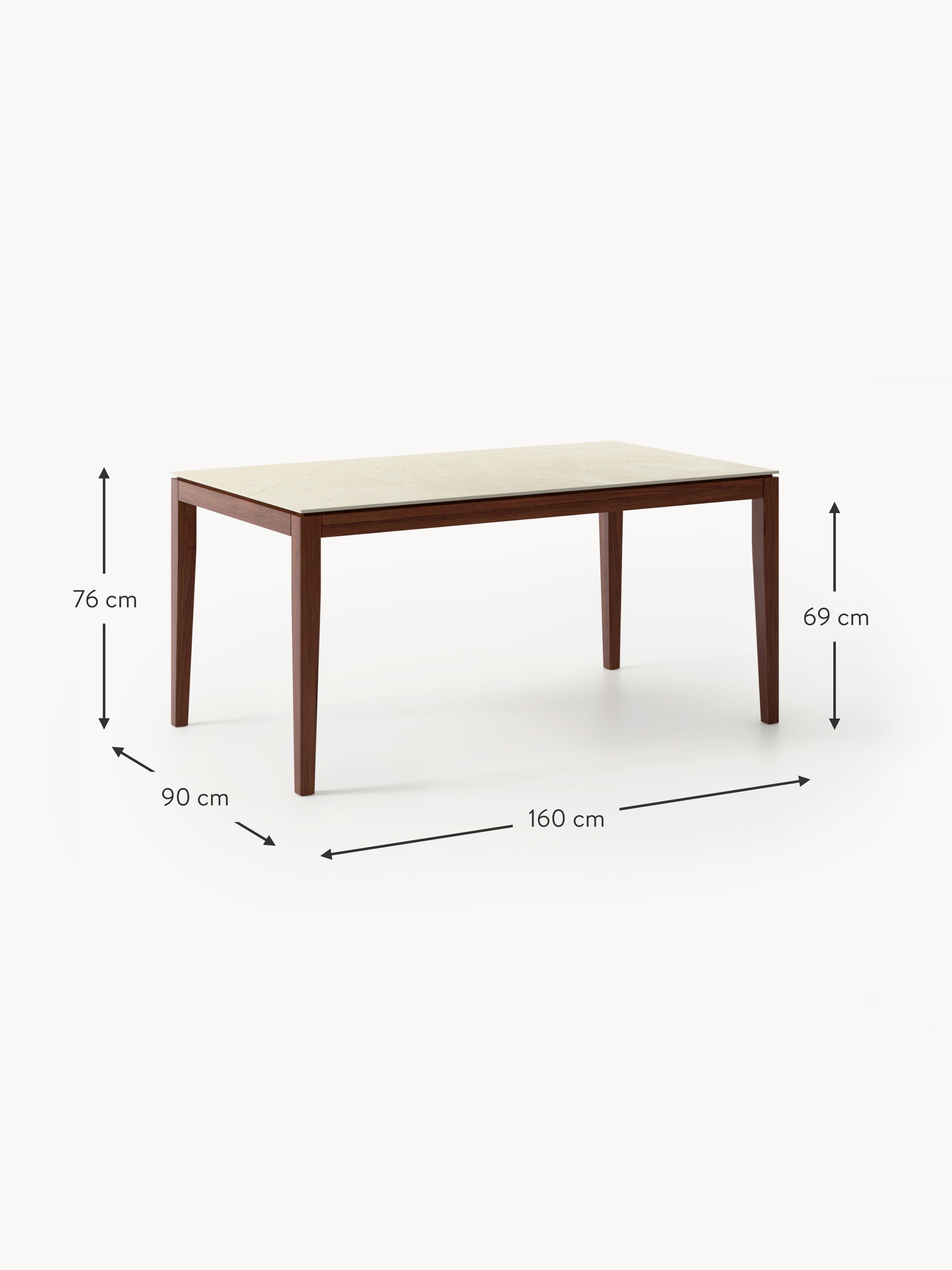 Jackson Travertine Effect Dining Table, in various sizes