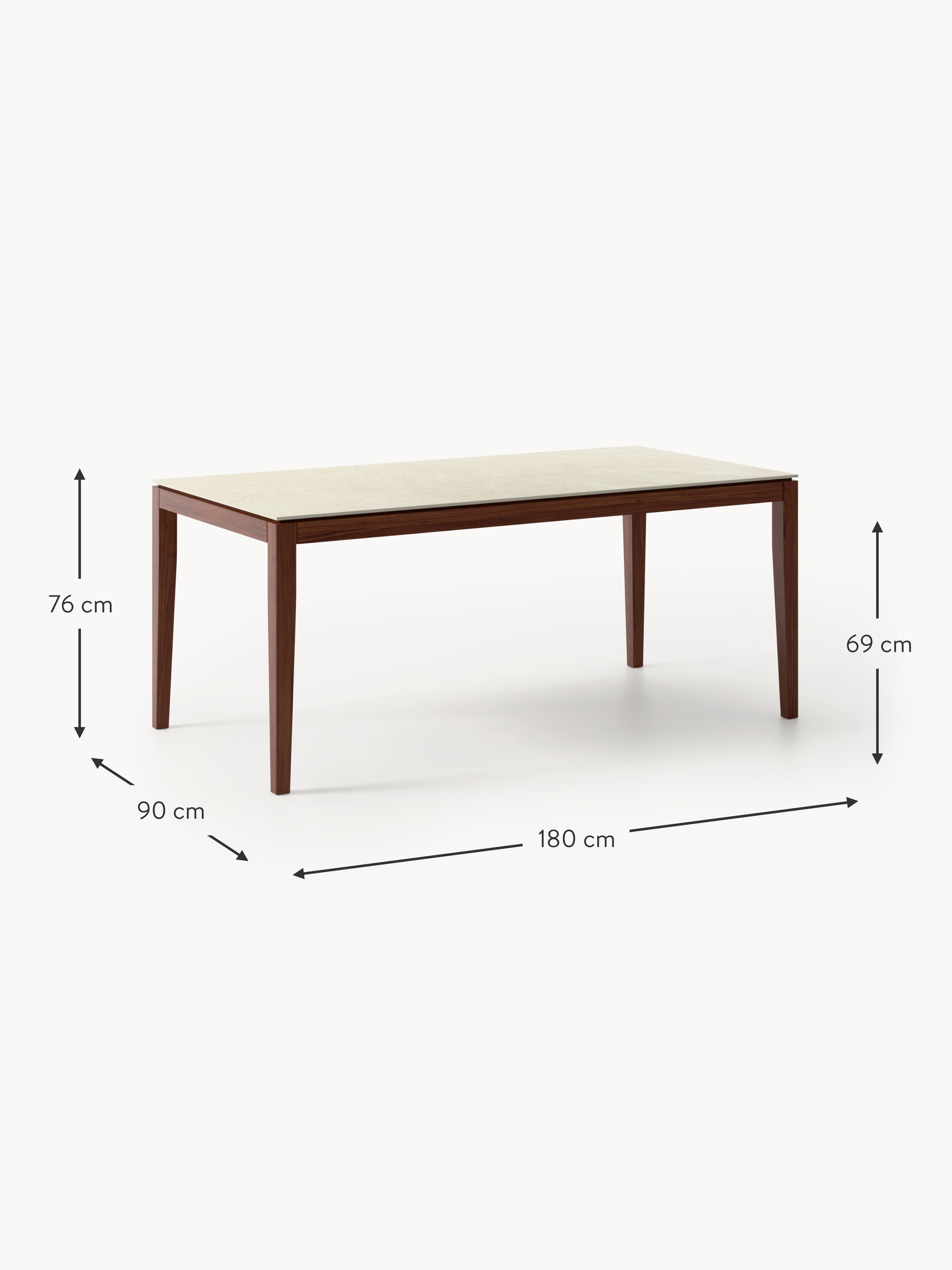 Jackson Travertine Effect Dining Table, in various sizes