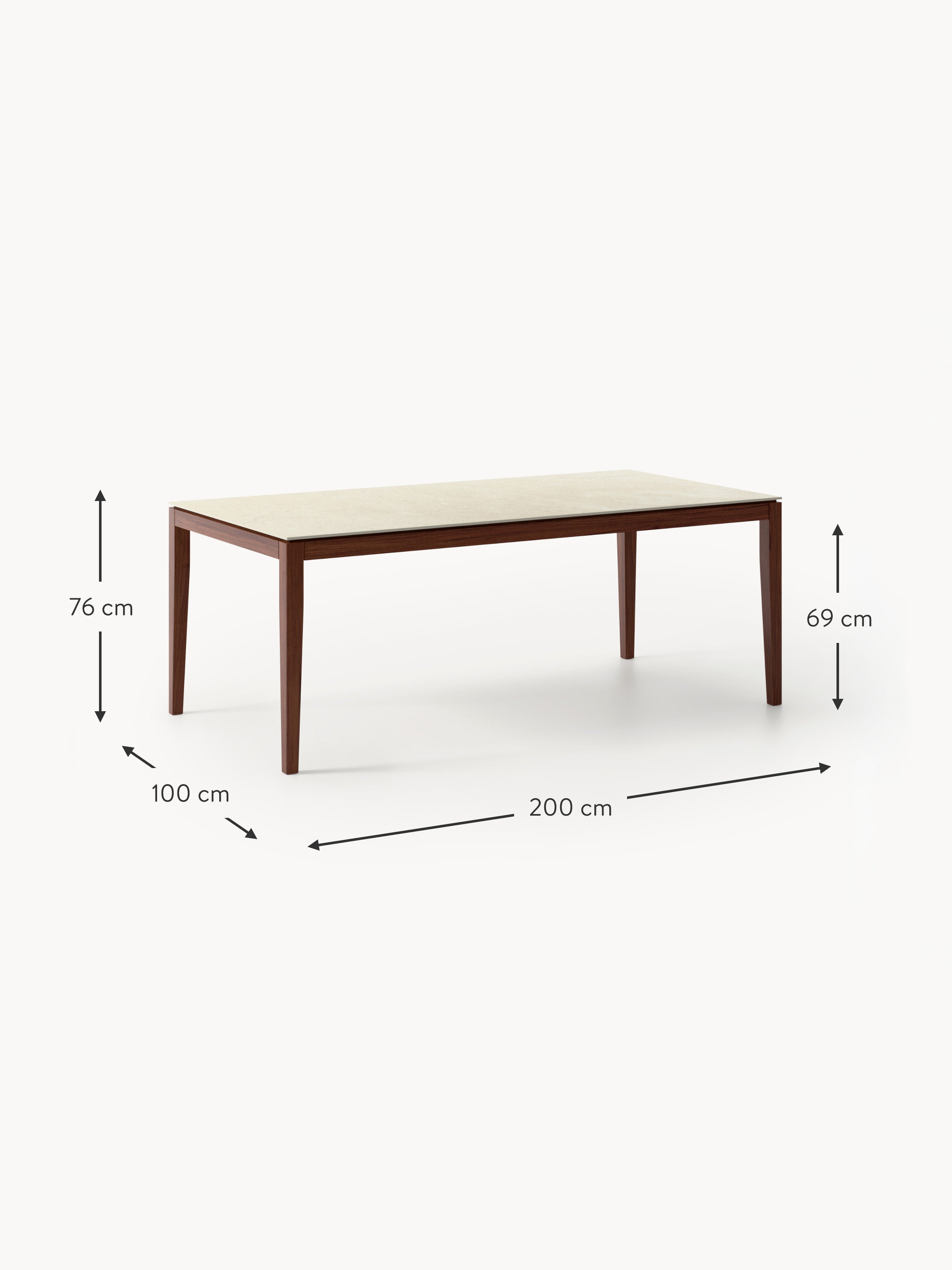 Jackson Travertine Effect Dining Table, in various sizes