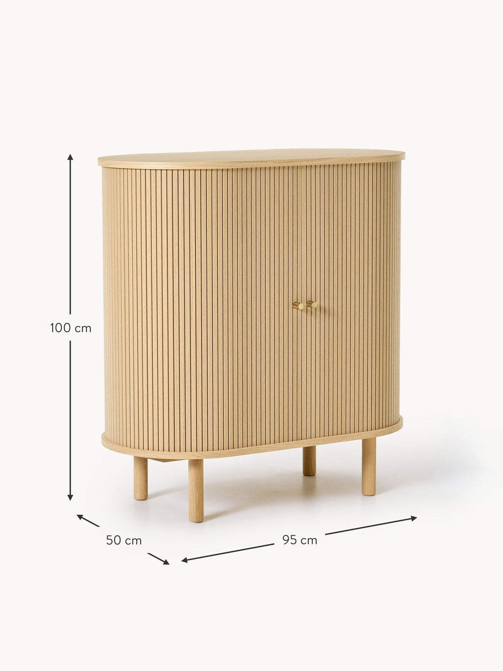 Calary Bar Cabinet with Fluted Front