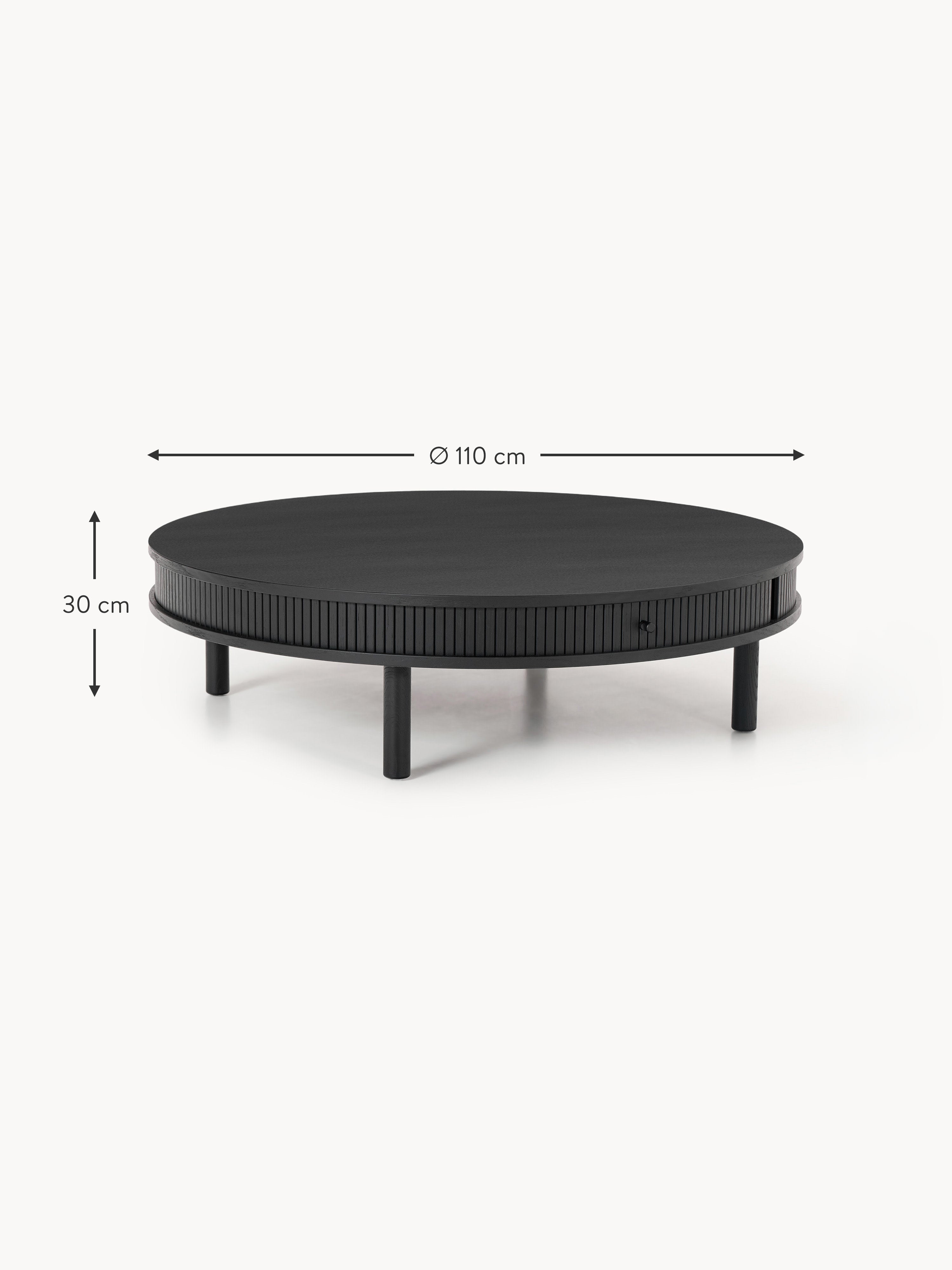 Calary Coffee Table with Fluted Front, Ø 110 cm