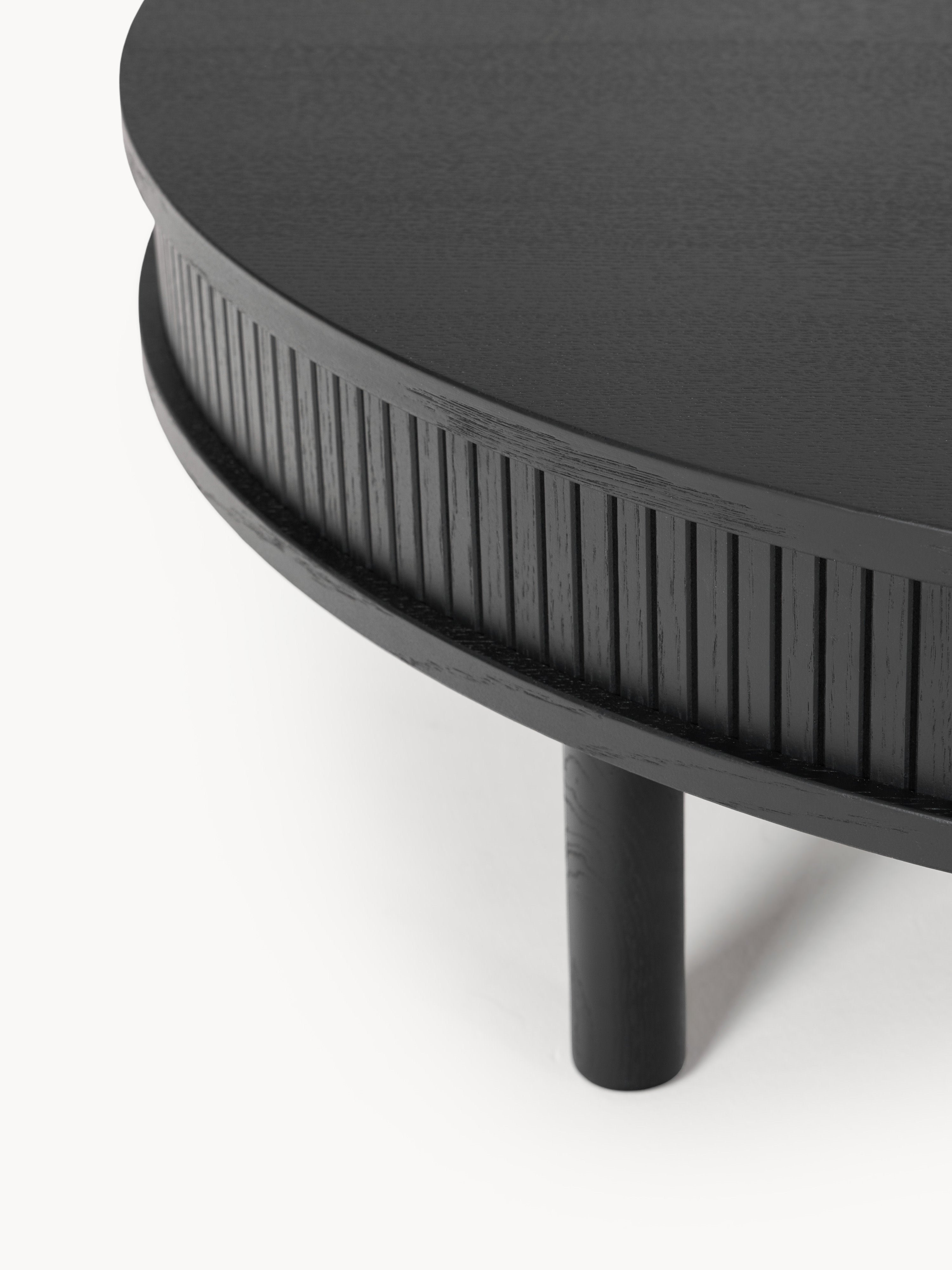Calary Coffee Table with Fluted Front, Ø 110 cm