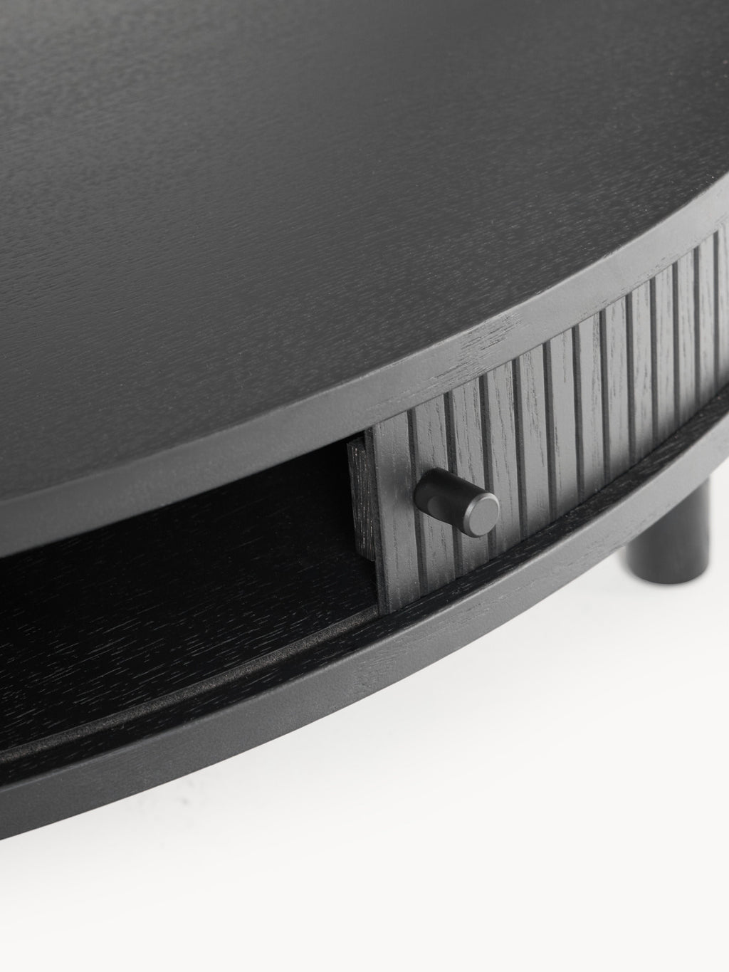 Calary Coffee Table with Fluted Front, Ø 110 cm