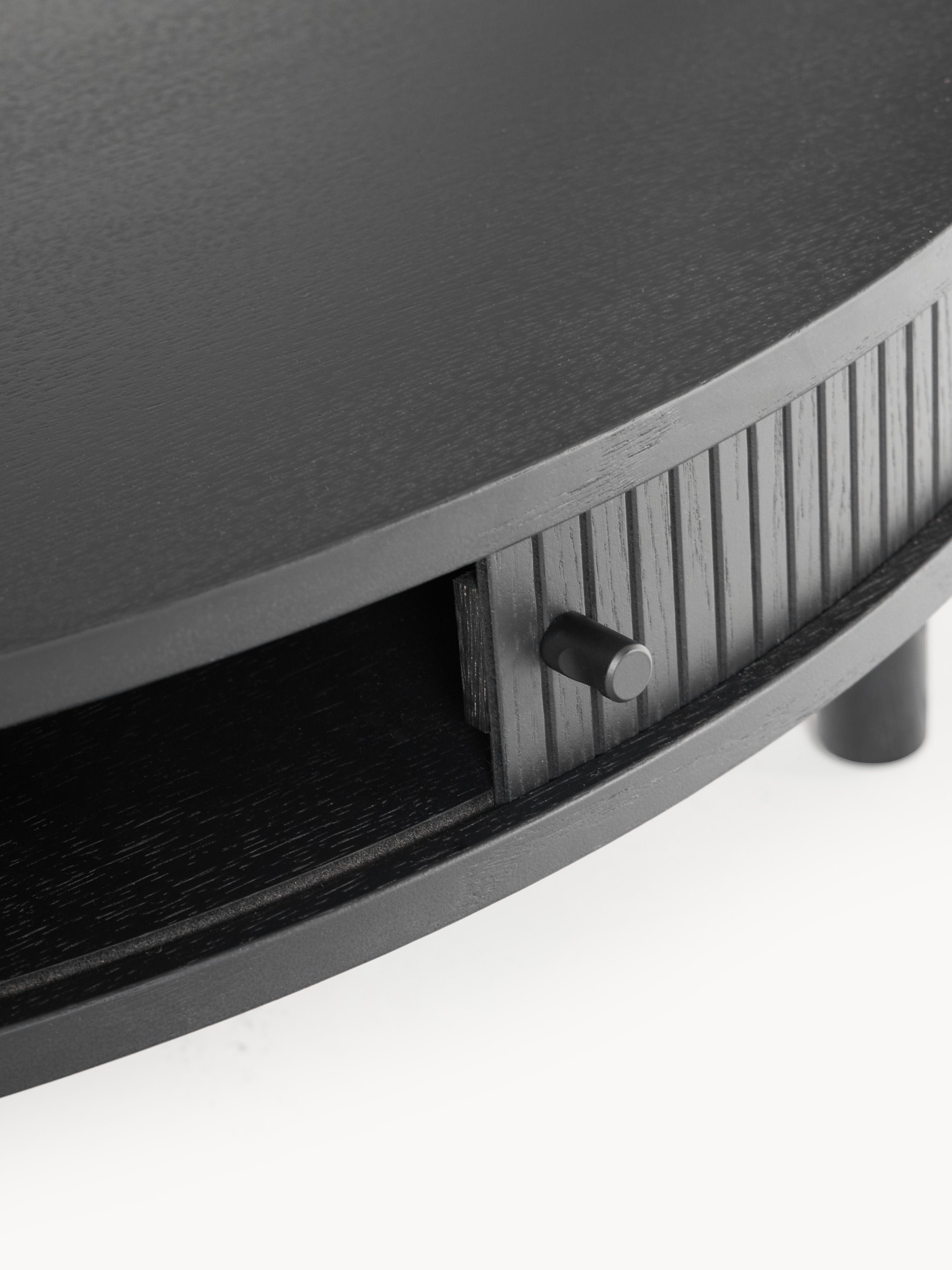 Calary Coffee Table with Fluted Front, Ø 110 cm