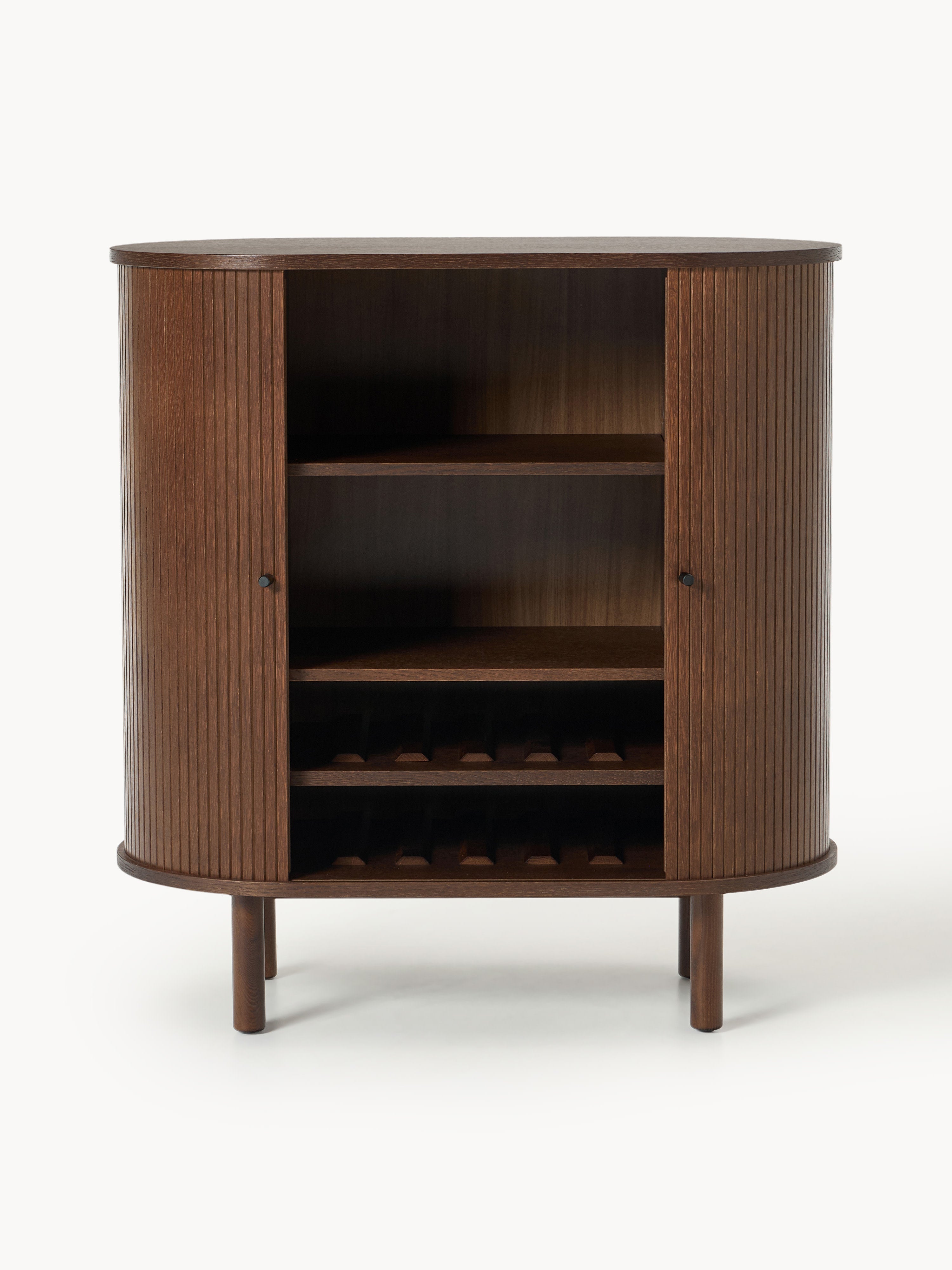 Calary Bar Cabinet with Fluted Front