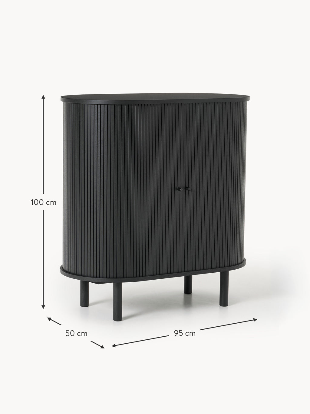 Calary Bar Cabinet with Fluted Front
