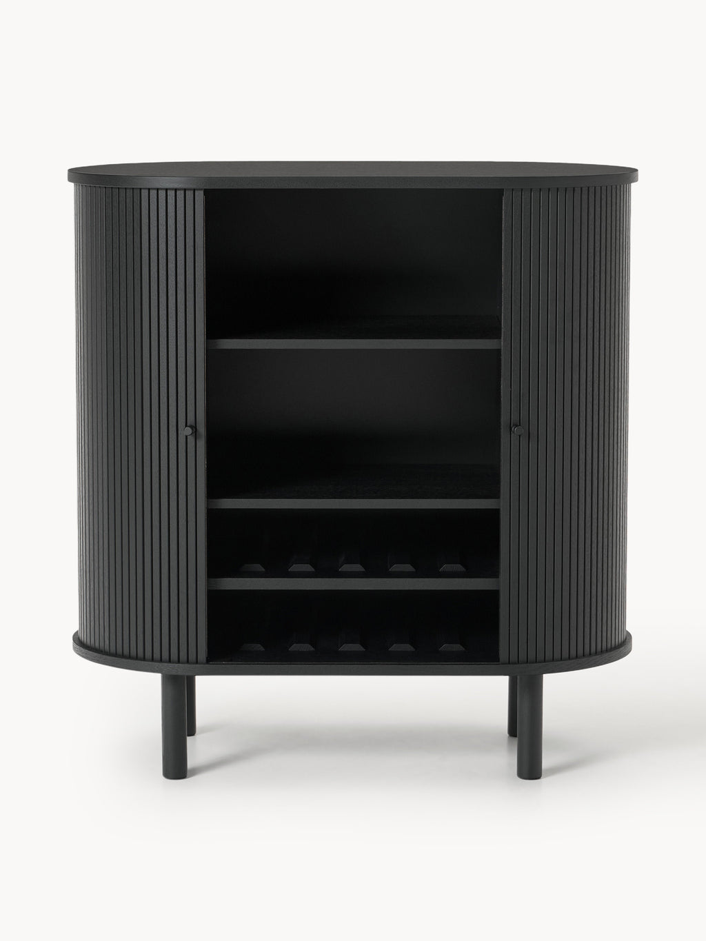 Calary Bar Cabinet with Fluted Front