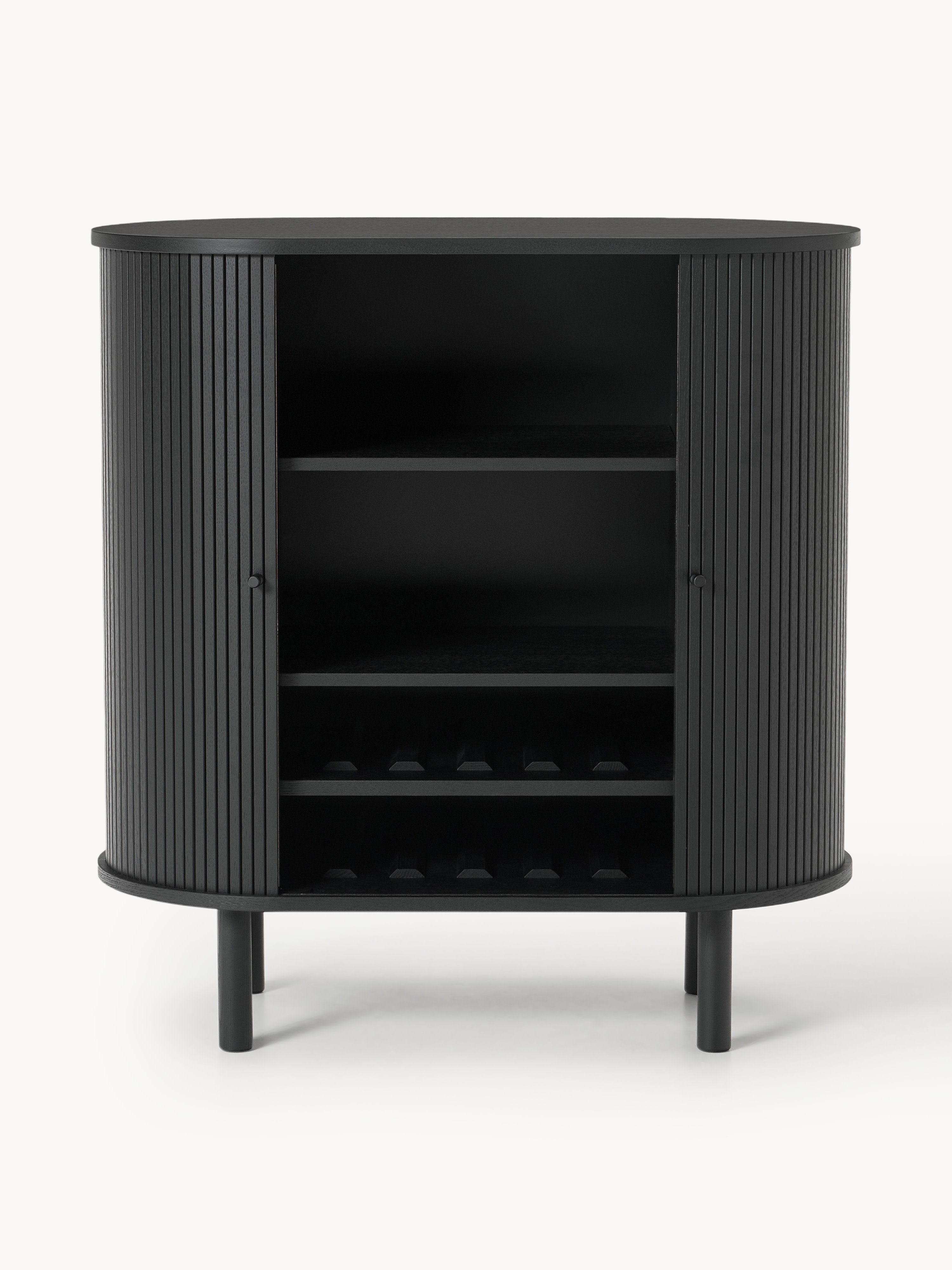 Calary Bar Cabinet with Fluted Front
