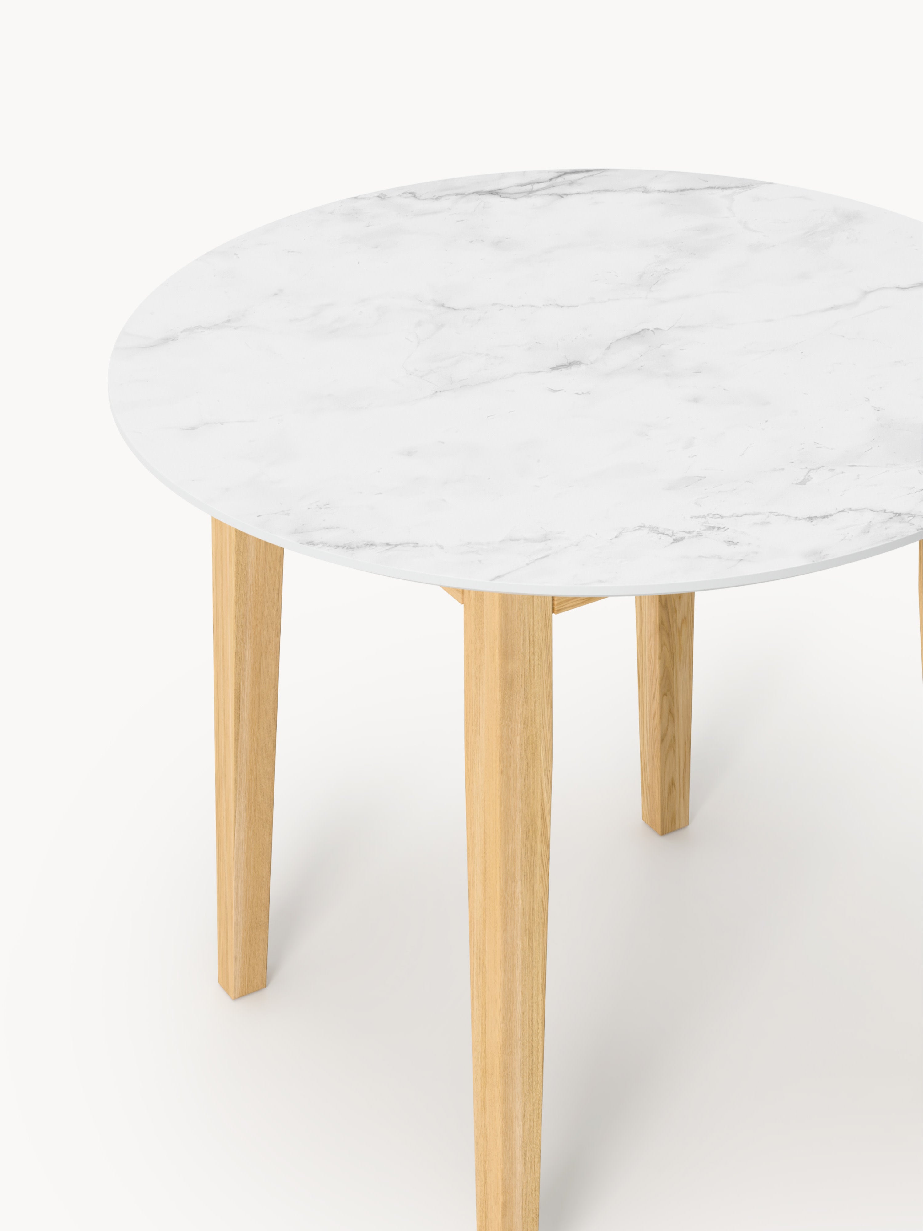 Jackson Round Marble Effect Dining Table, in various sizes