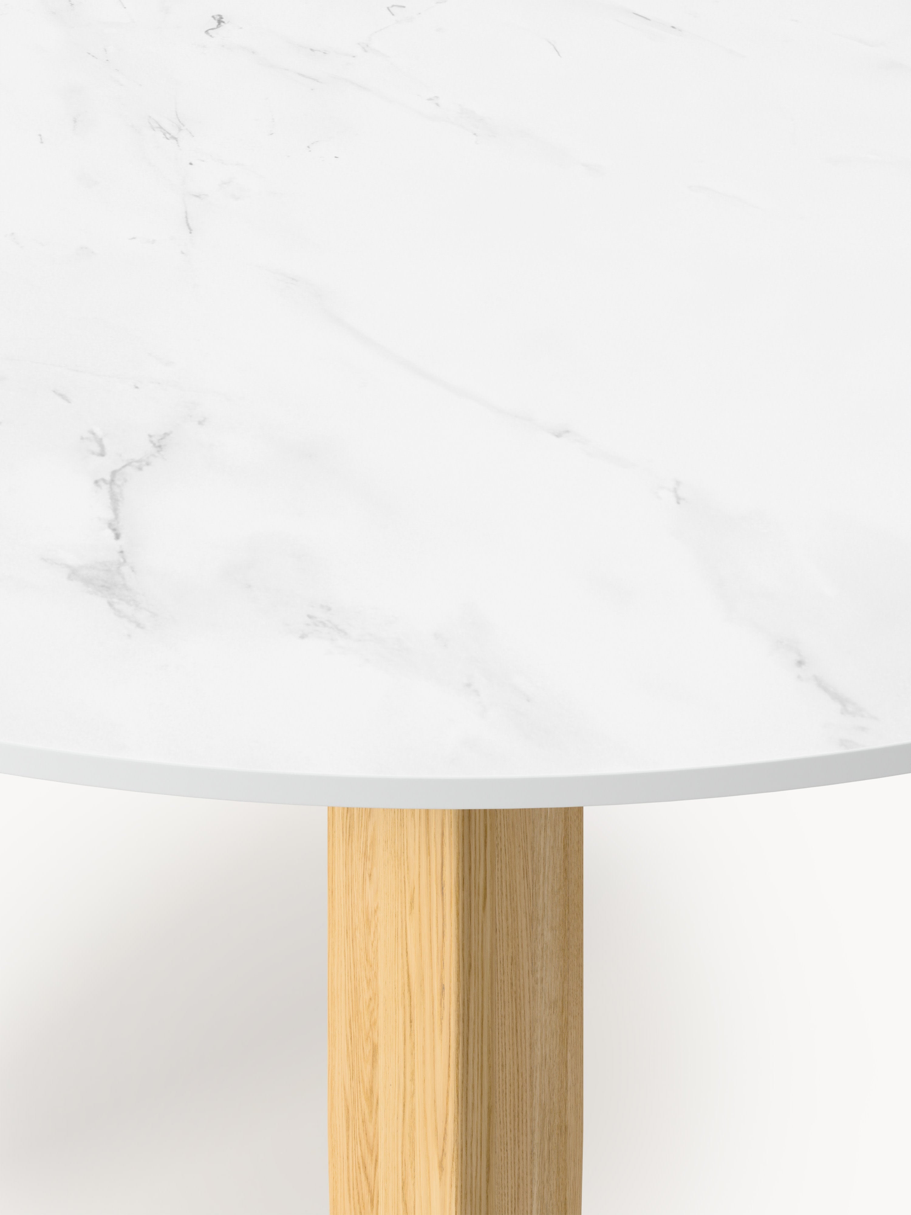 Jackson Round Marble Effect Dining Table, in various sizes