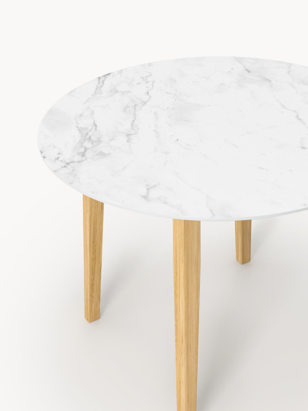 Jackson Round Marble Effect Dining Table, in various sizes