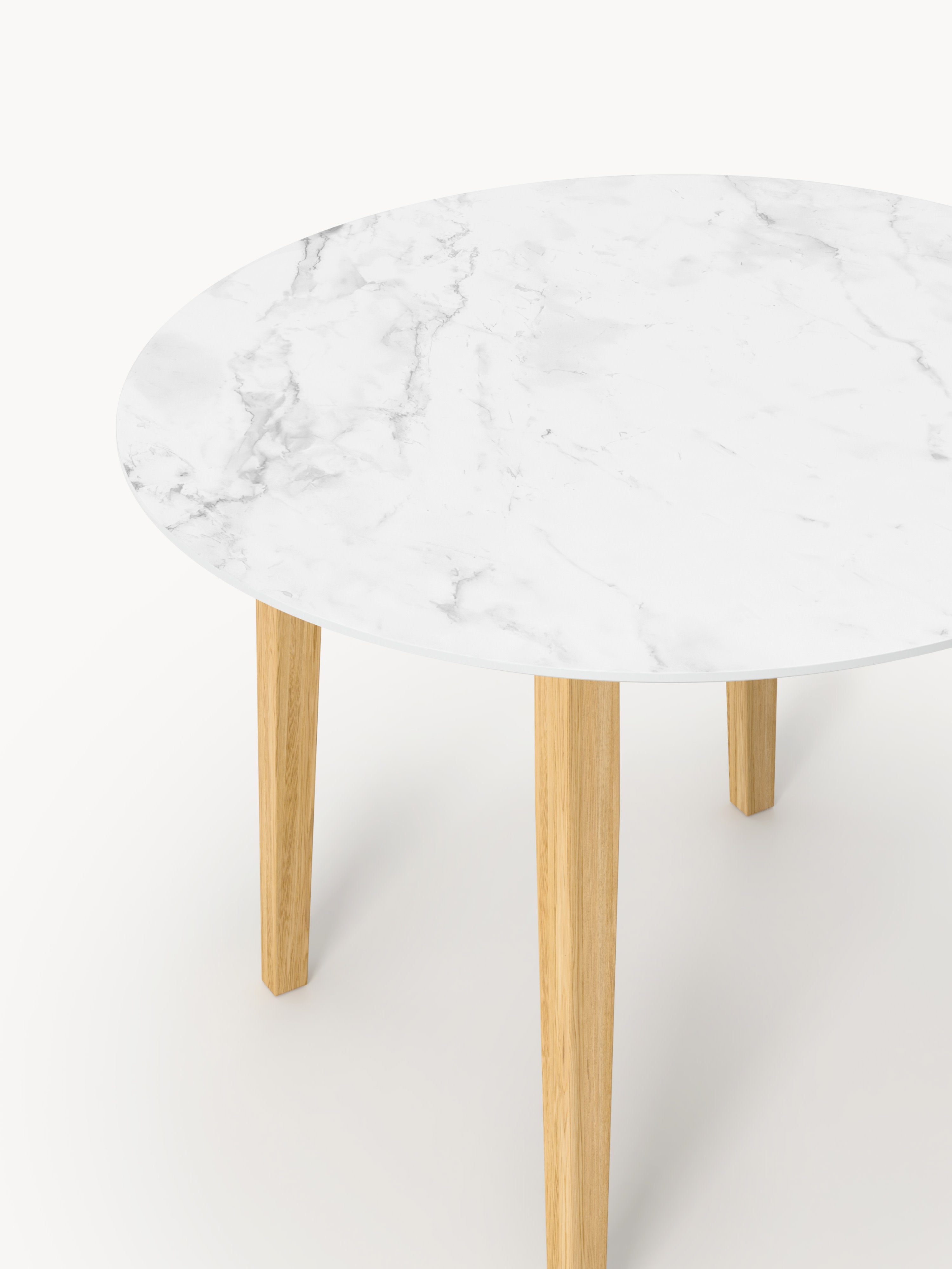 Jackson Round Marble Effect Dining Table, in various sizes