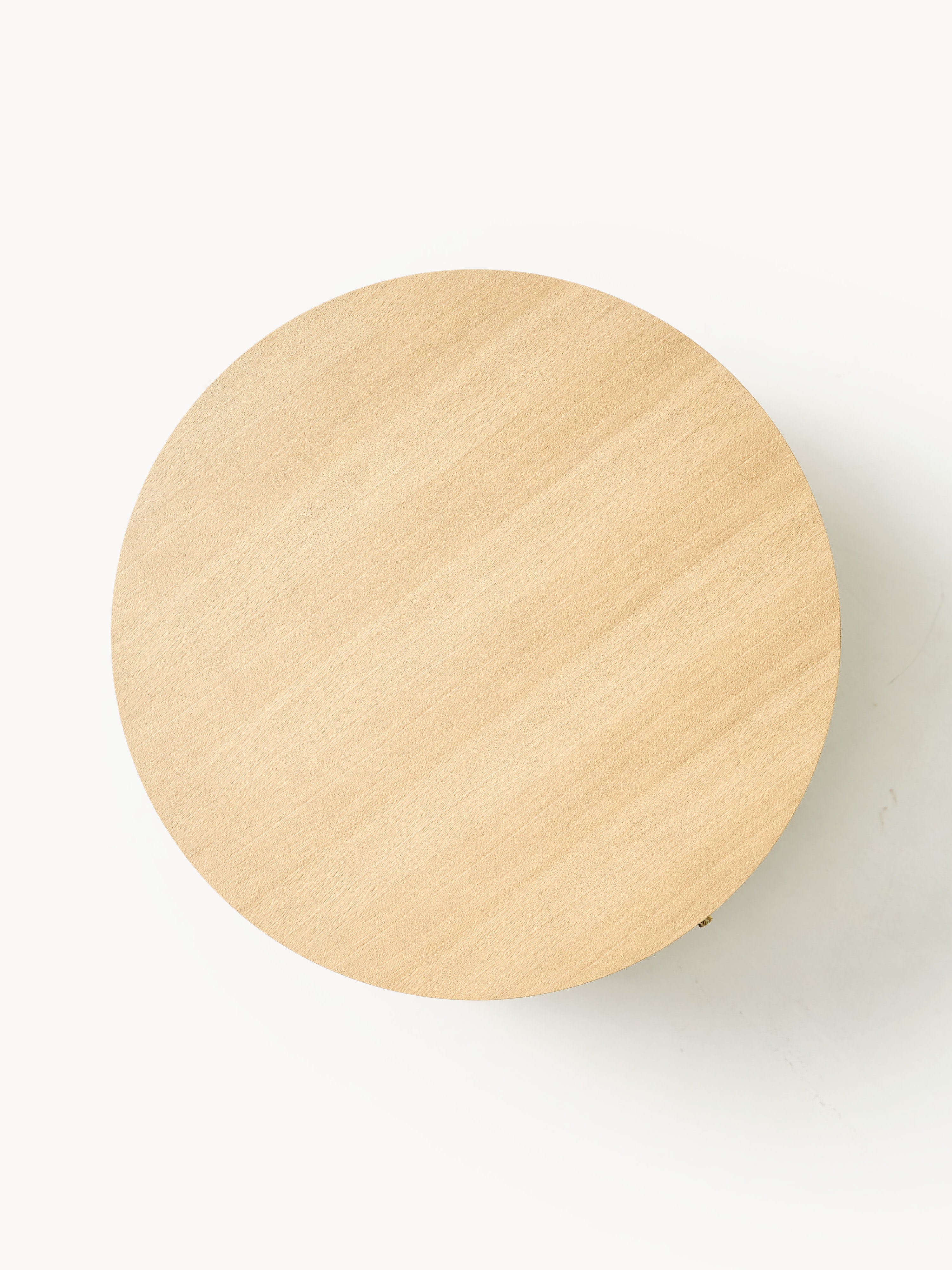 Calary Coffee Table with Fluted Front, Ø 80 cm