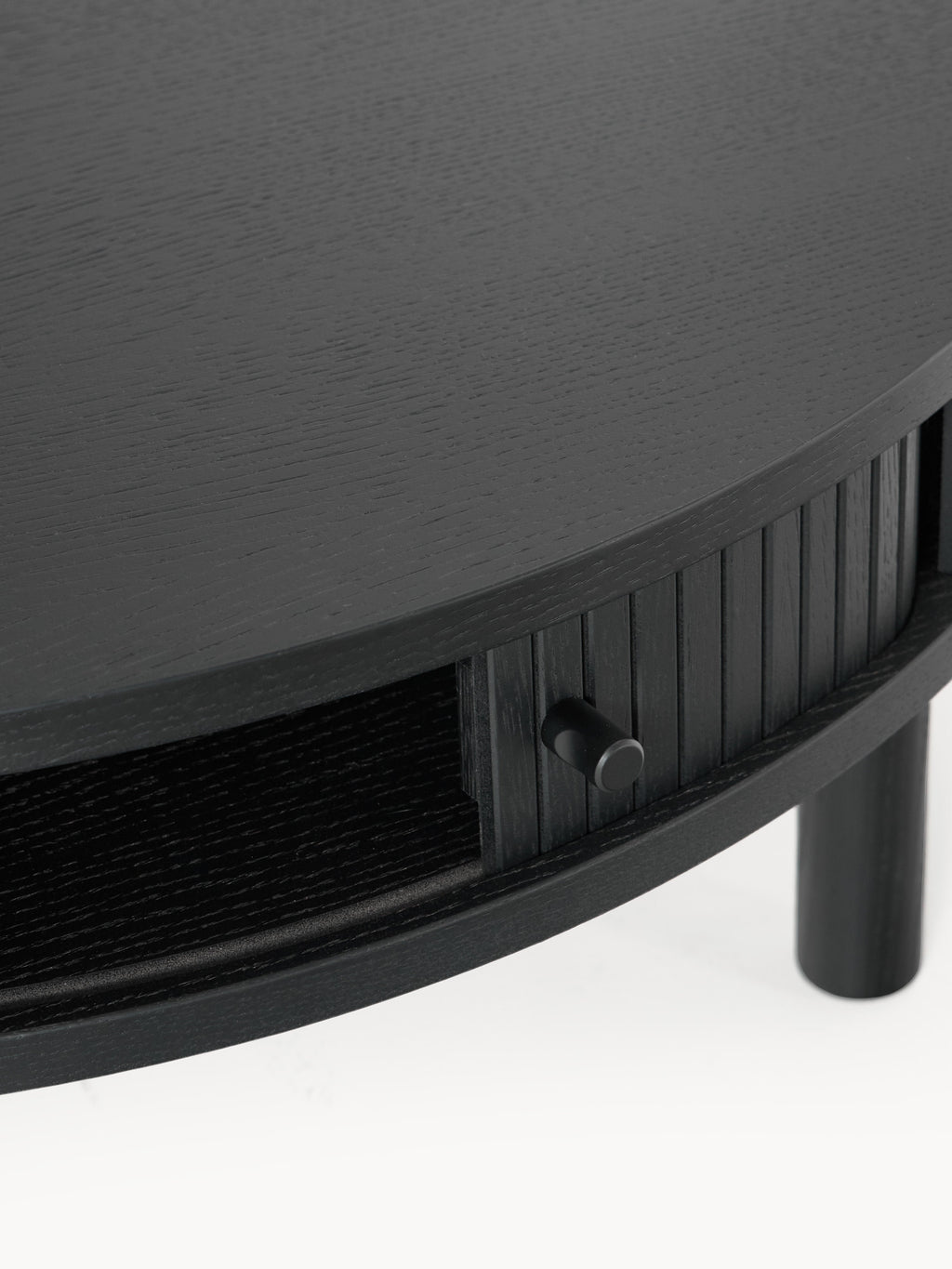 Calary Coffee Table with Fluted Front, Ø 80 cm