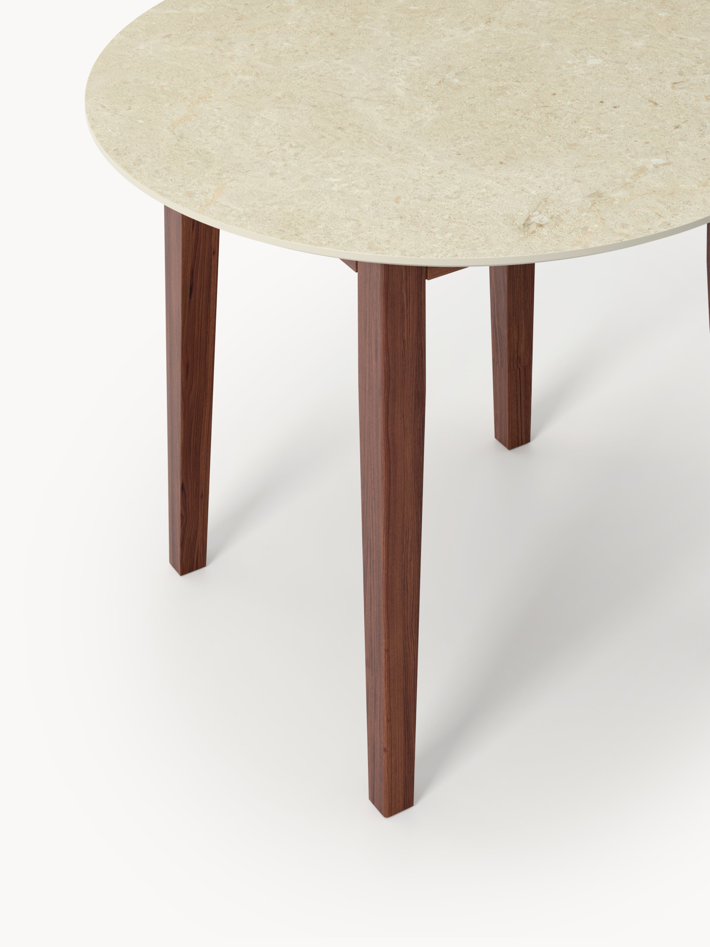Jackson Round Travertine Effect Dining Table, in various sizes